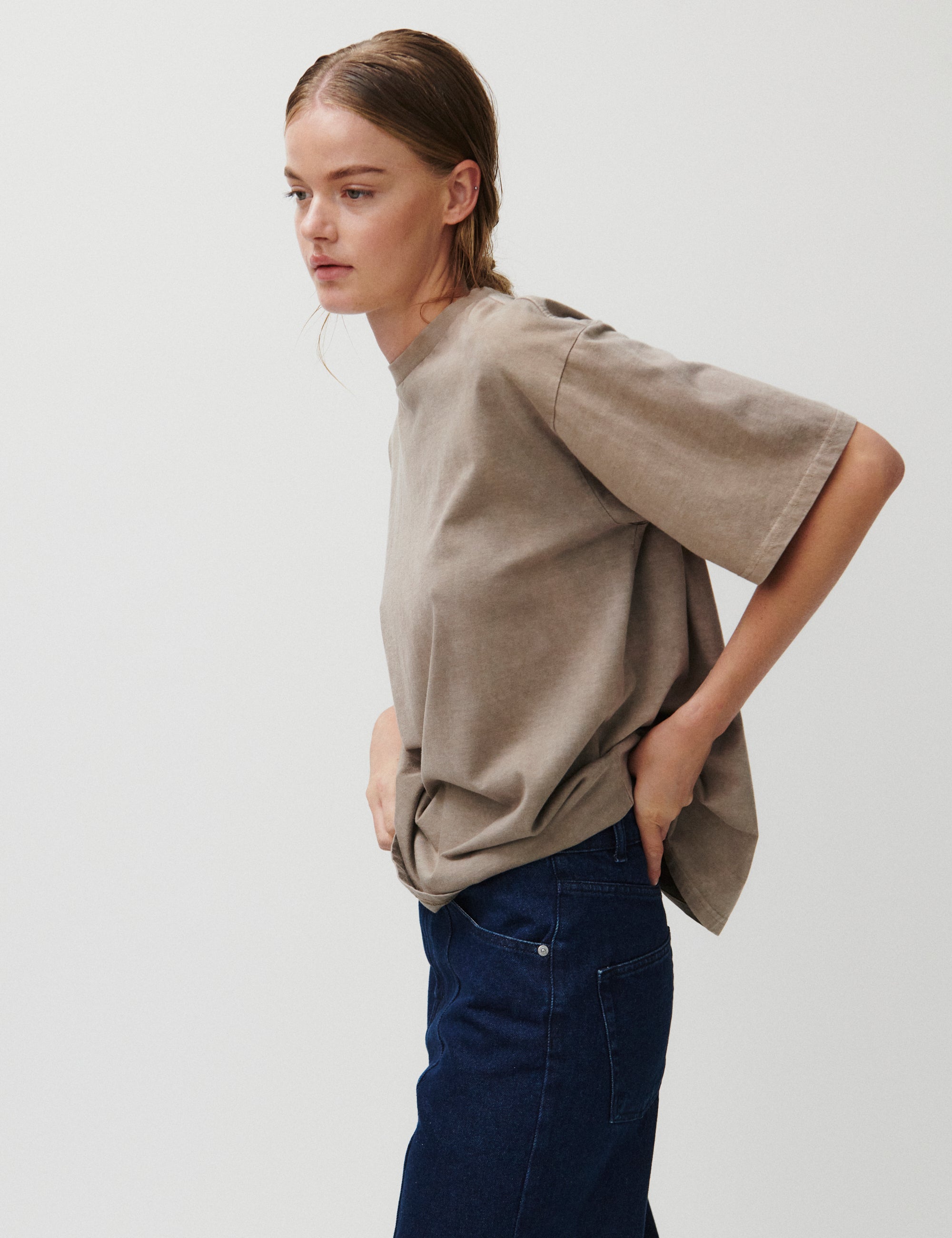 2NDDAY 2ND Arale TT - Over washed Jersey Tops & T-Shirts 170808 Taupe Gray