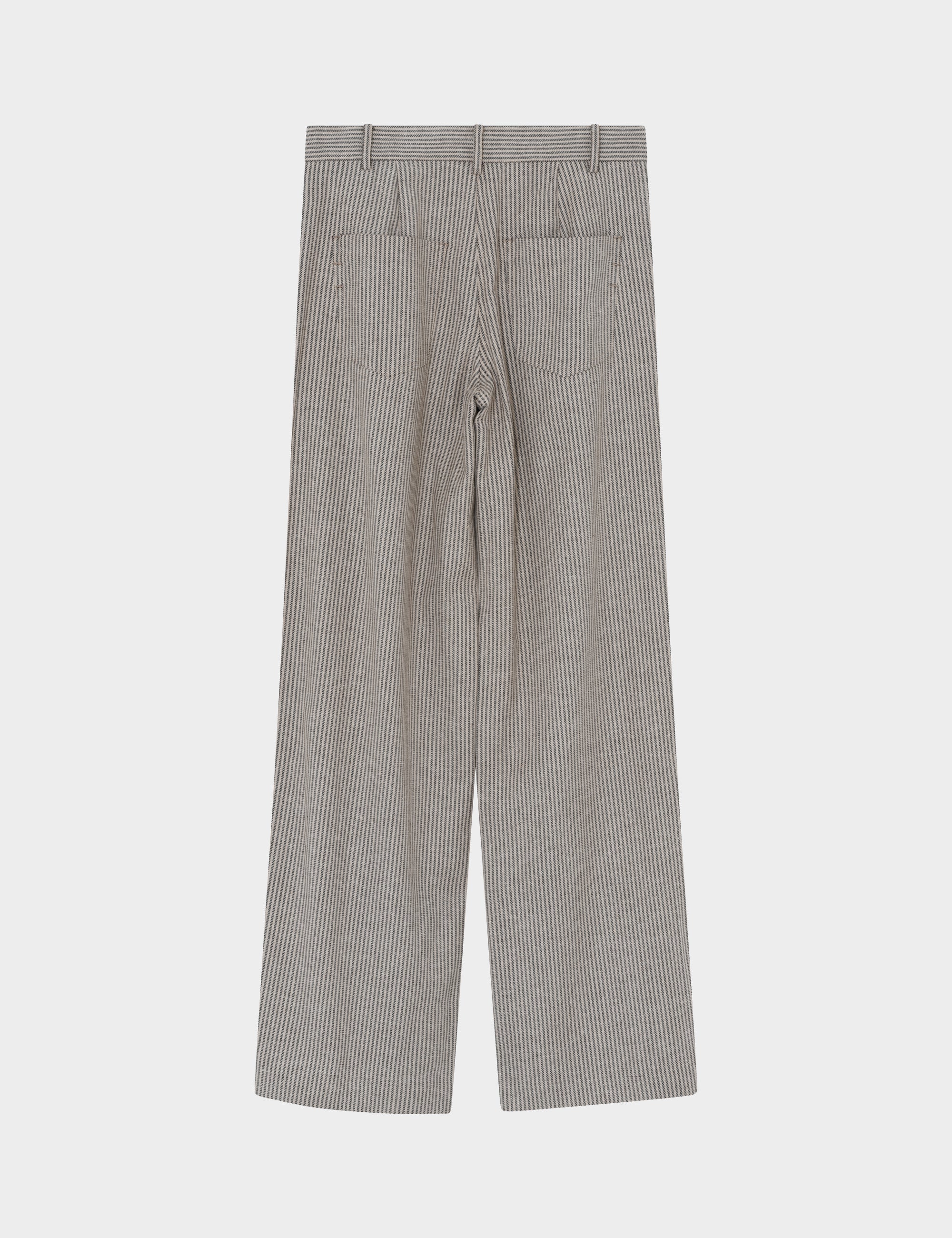 2NDDAY 2ND Benette - Striped Linen blend Pants 130000 Moonbeam