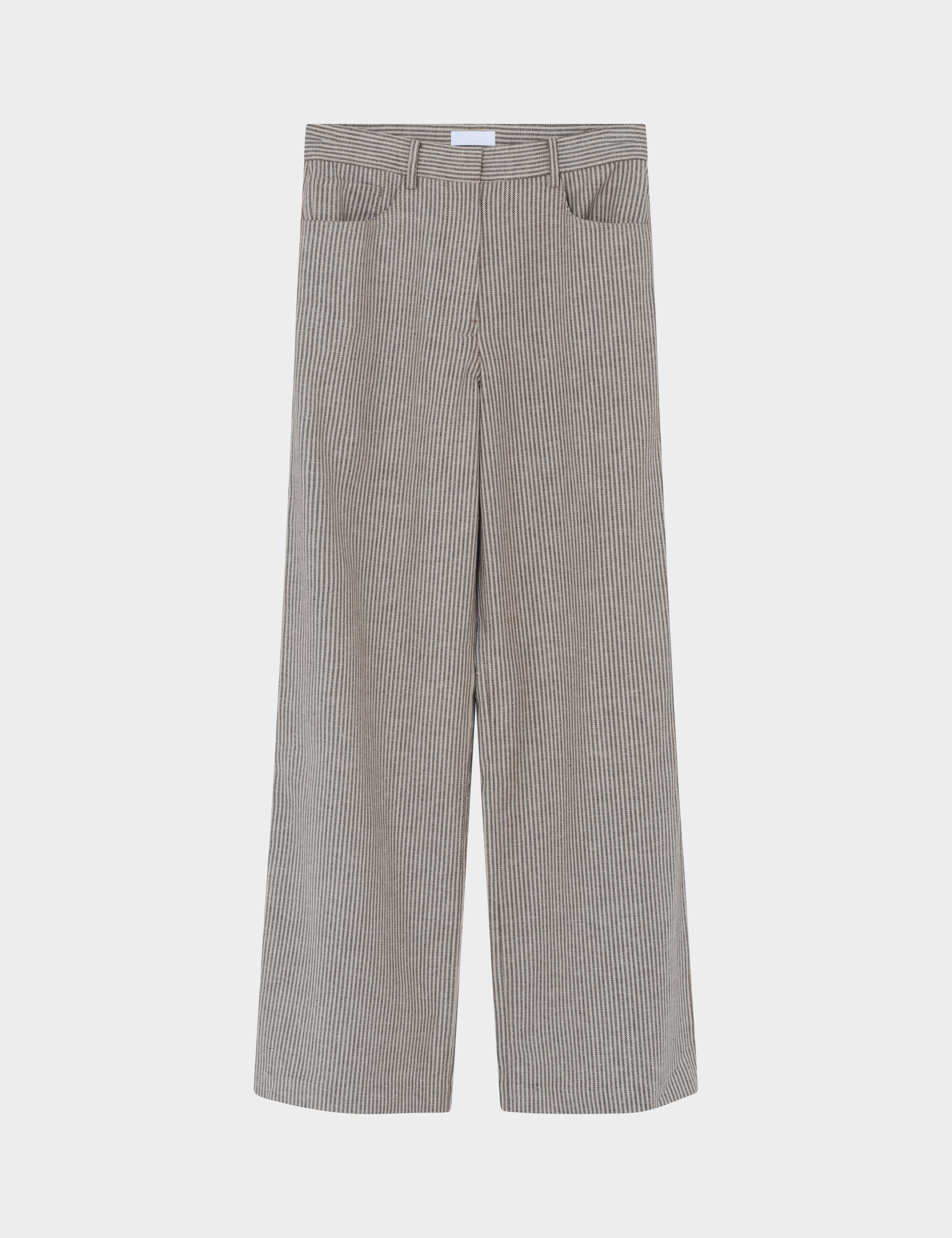 2NDDAY 2ND Benette - Striped Linen blend Pants 130000 Moonbeam