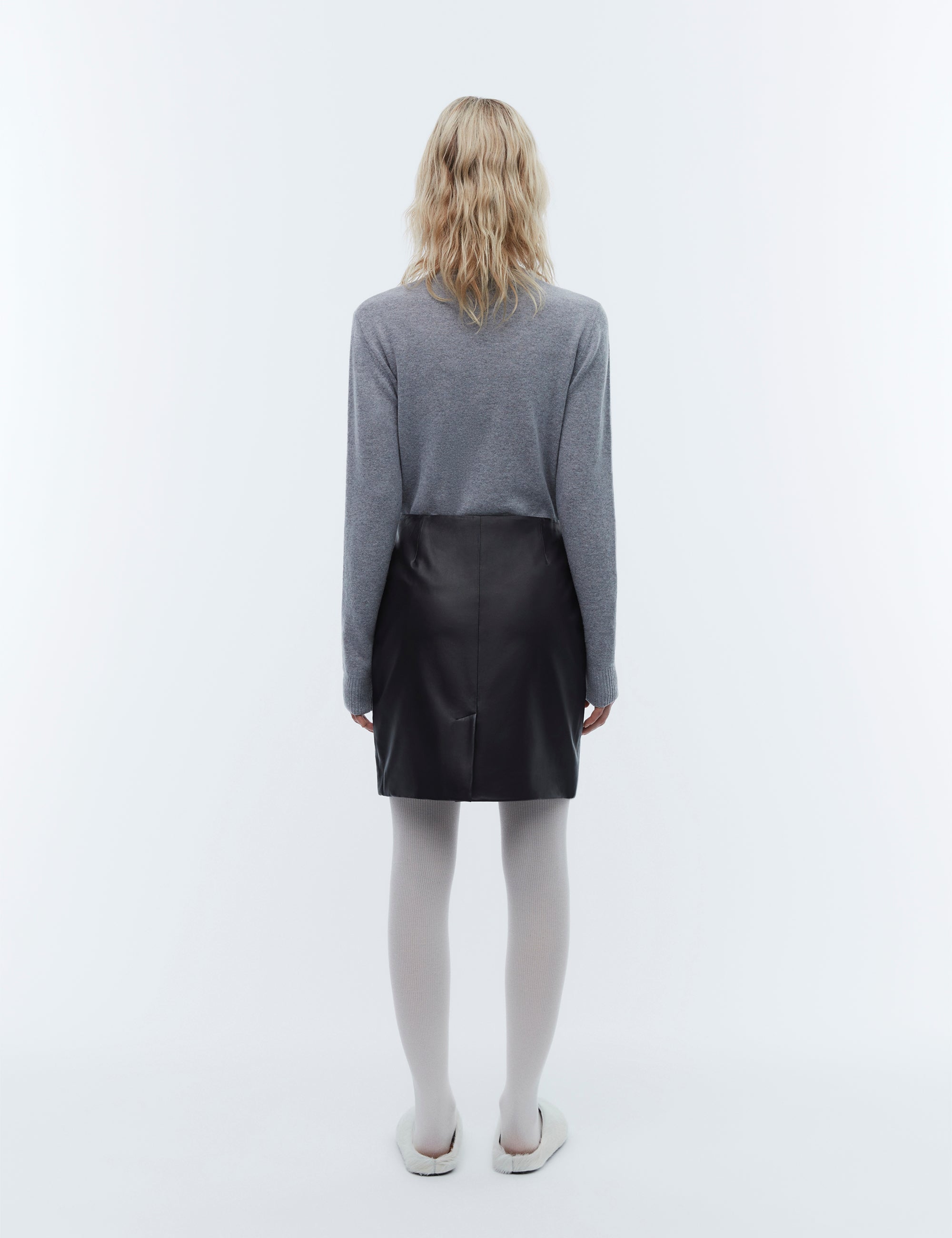 2NDDAY 2ND Ceciliana - Classic Leather Skirt 194008 Meteorite (Black)