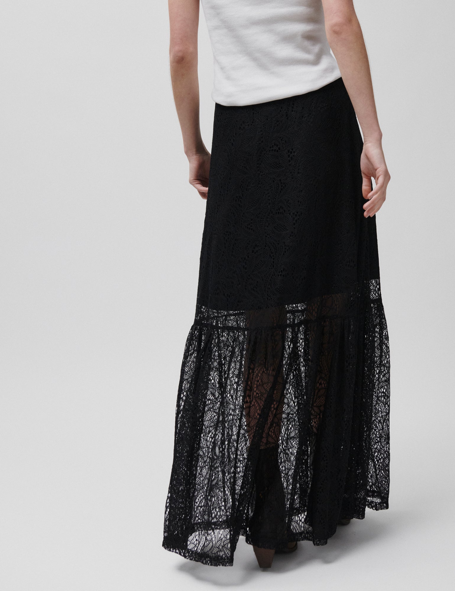 2NDDAY 2ND Cleam - Airy Lace - Skirt Skirt 190303 Black