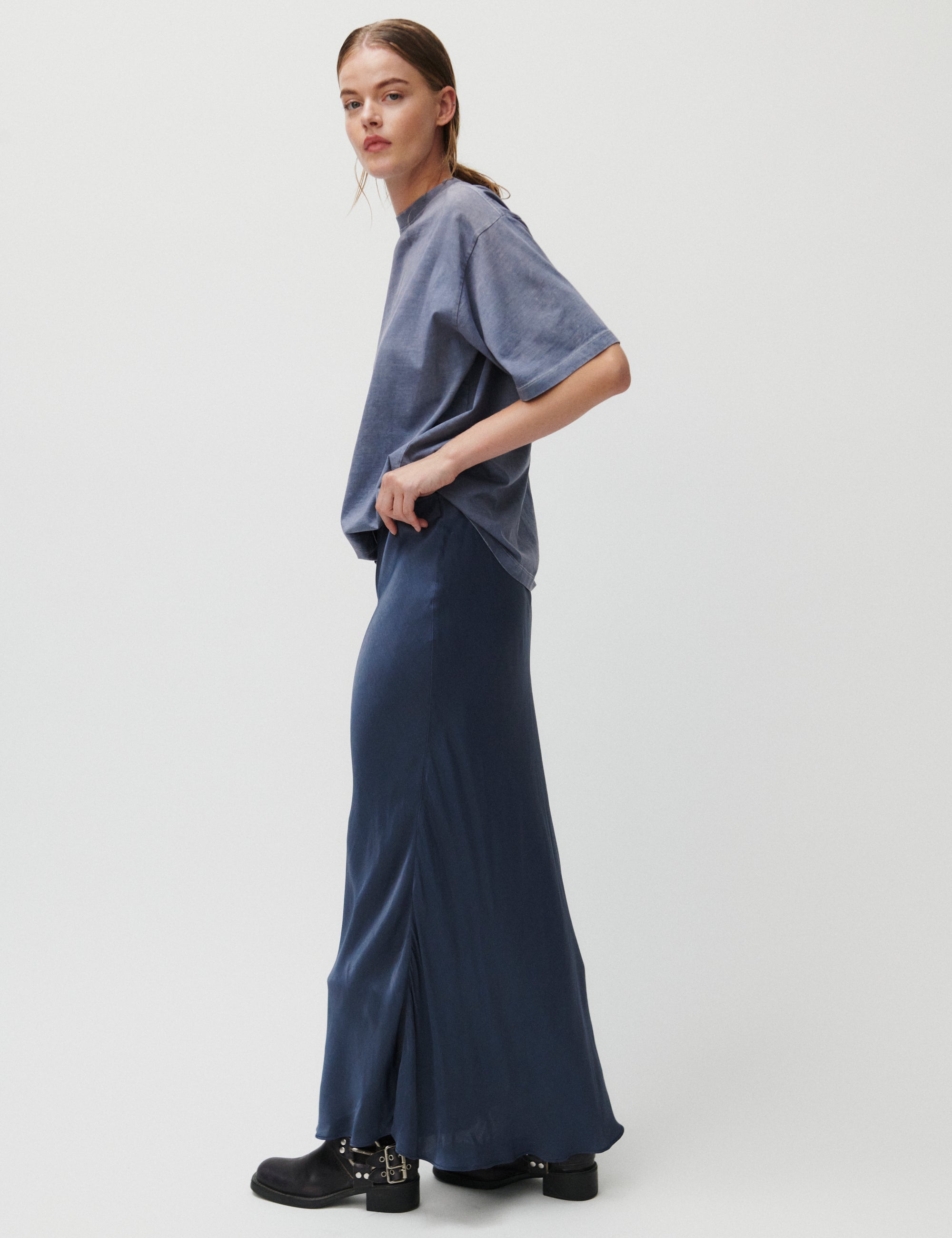 2NDDAY 2ND Cleas - Viscose Skirt 183916 Flint stone