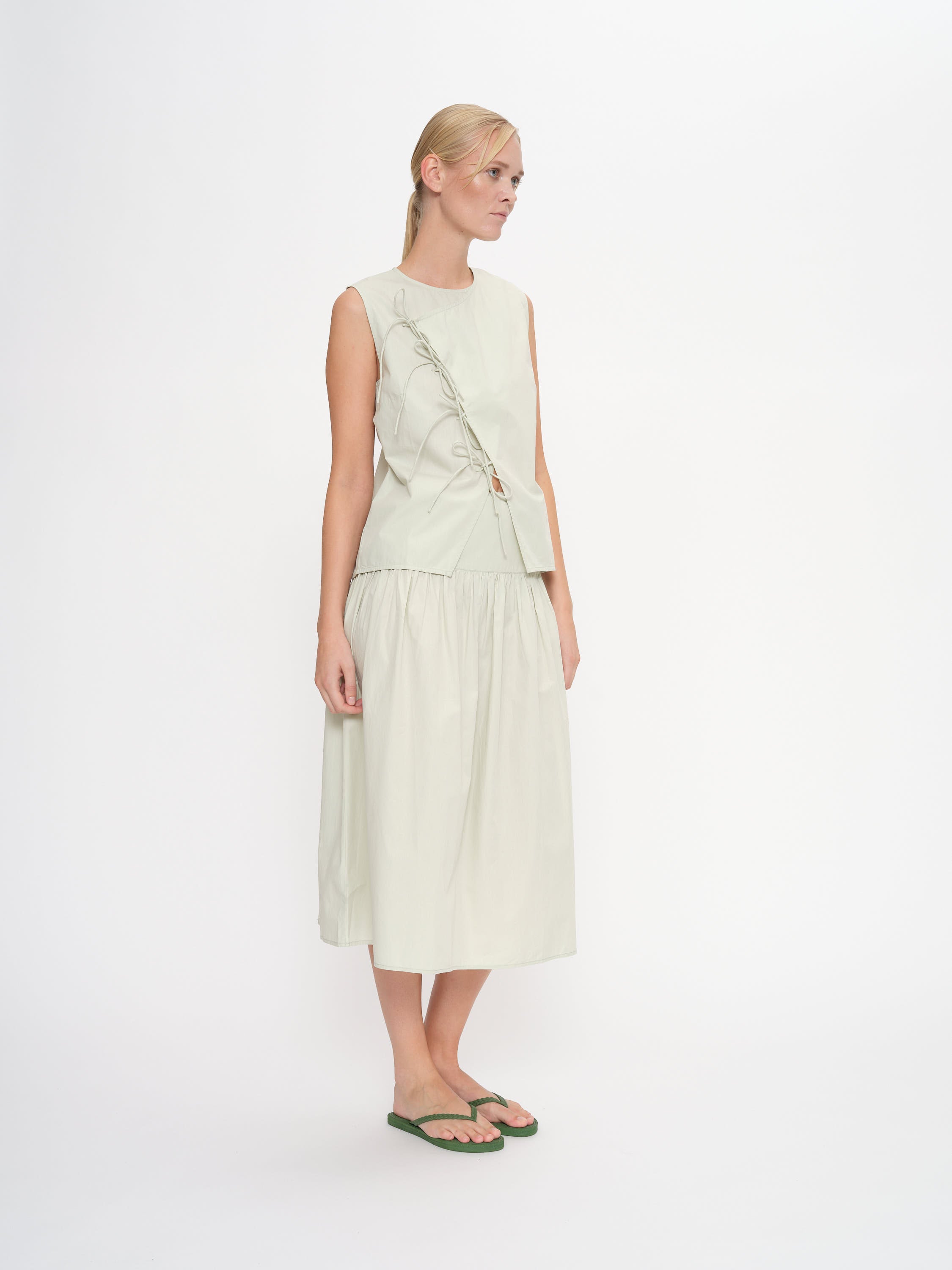 2NDDAY 2ND Cleome - Fine Crispy Poplin Skirt 136106 Green Tint