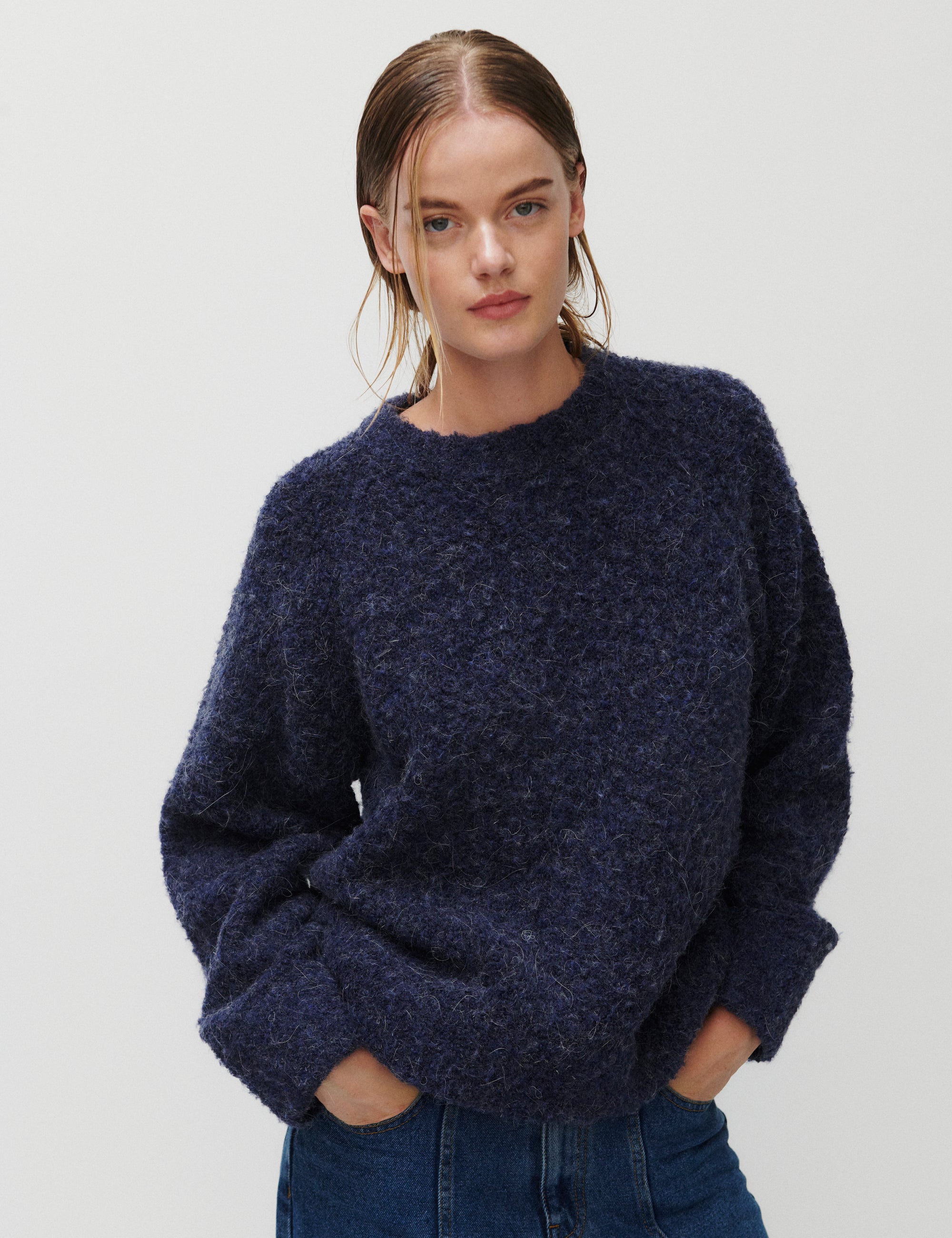 2NDDAY 2ND Garnet - Curly Knit Pullover 04004 Navy Blazer