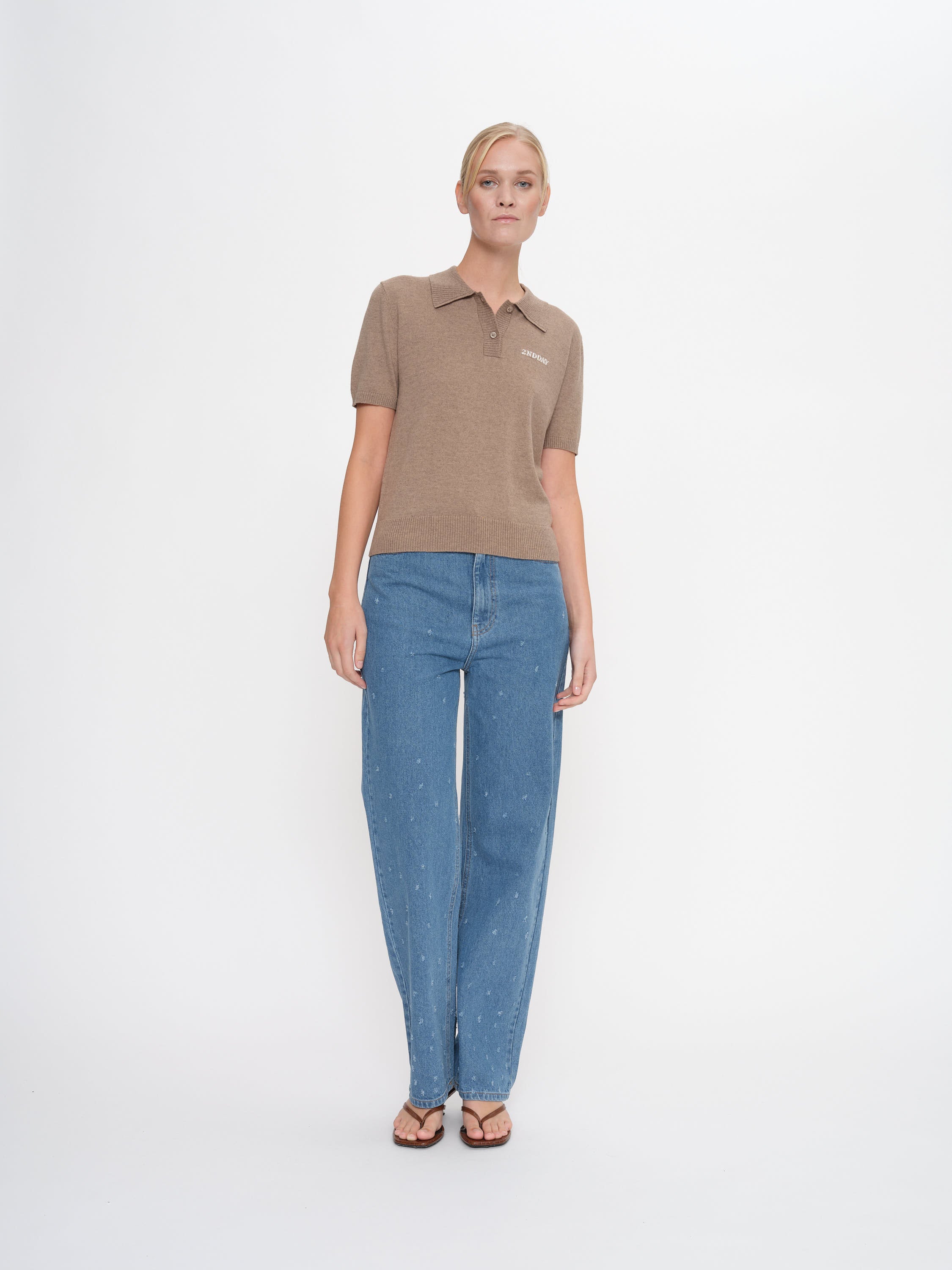 2NDDAY 2ND Jean - Soft Wool Blend Tops & T-Shirts 171310 Timber Wolf