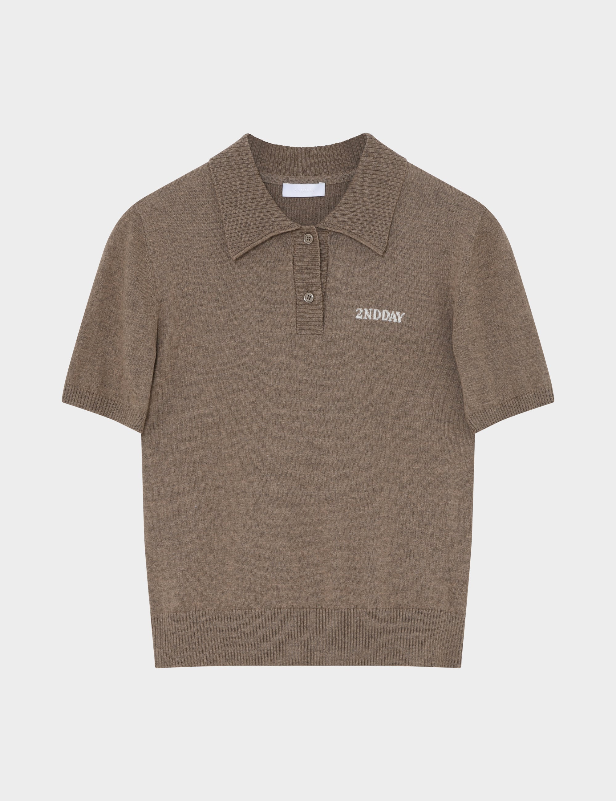 2NDDAY 2ND Jean - Soft Wool Blend Tops & T-Shirts 171310 Timber Wolf