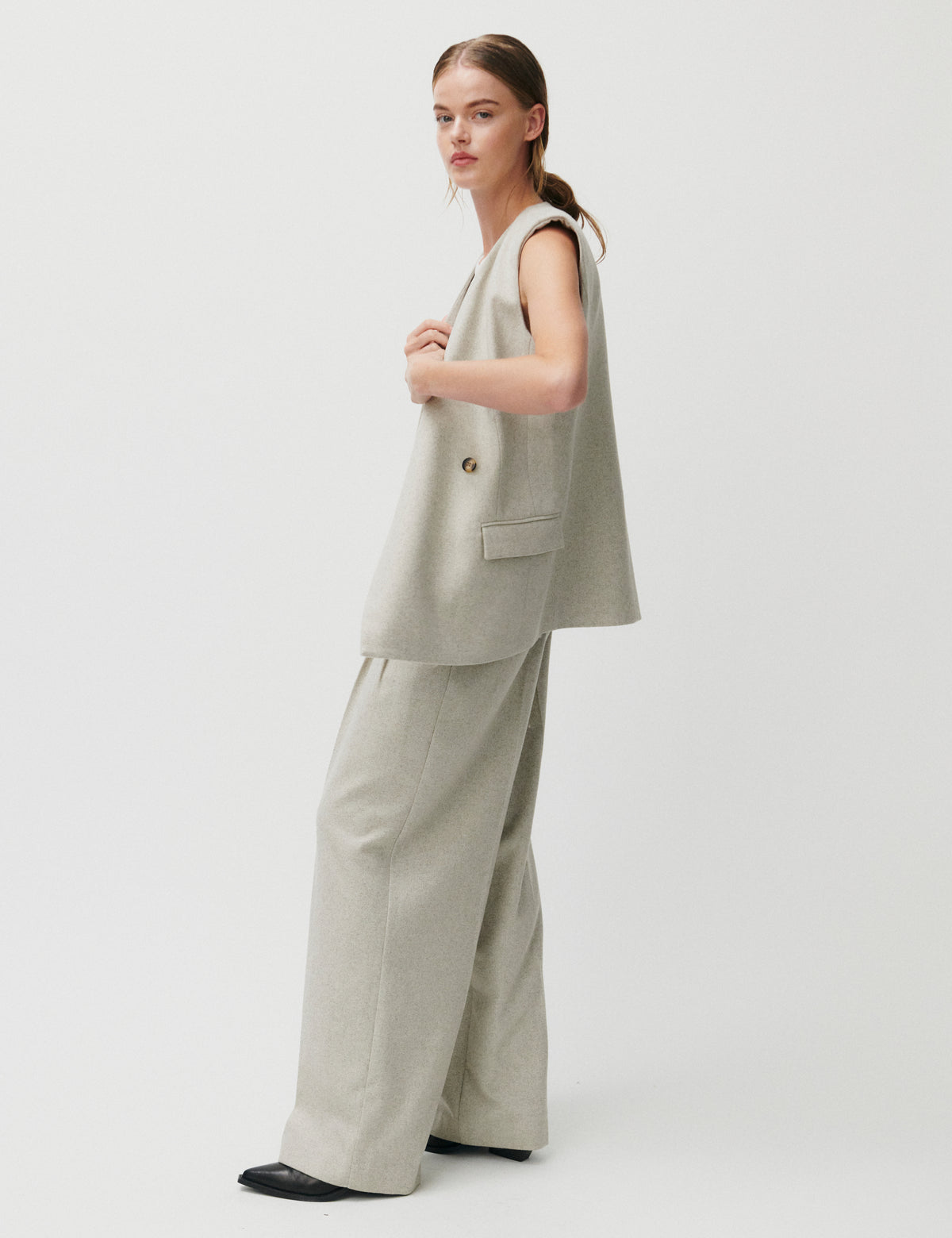 2NDDAY 2ND Jules - Herringbone suiting - Vest Vest 161305 String