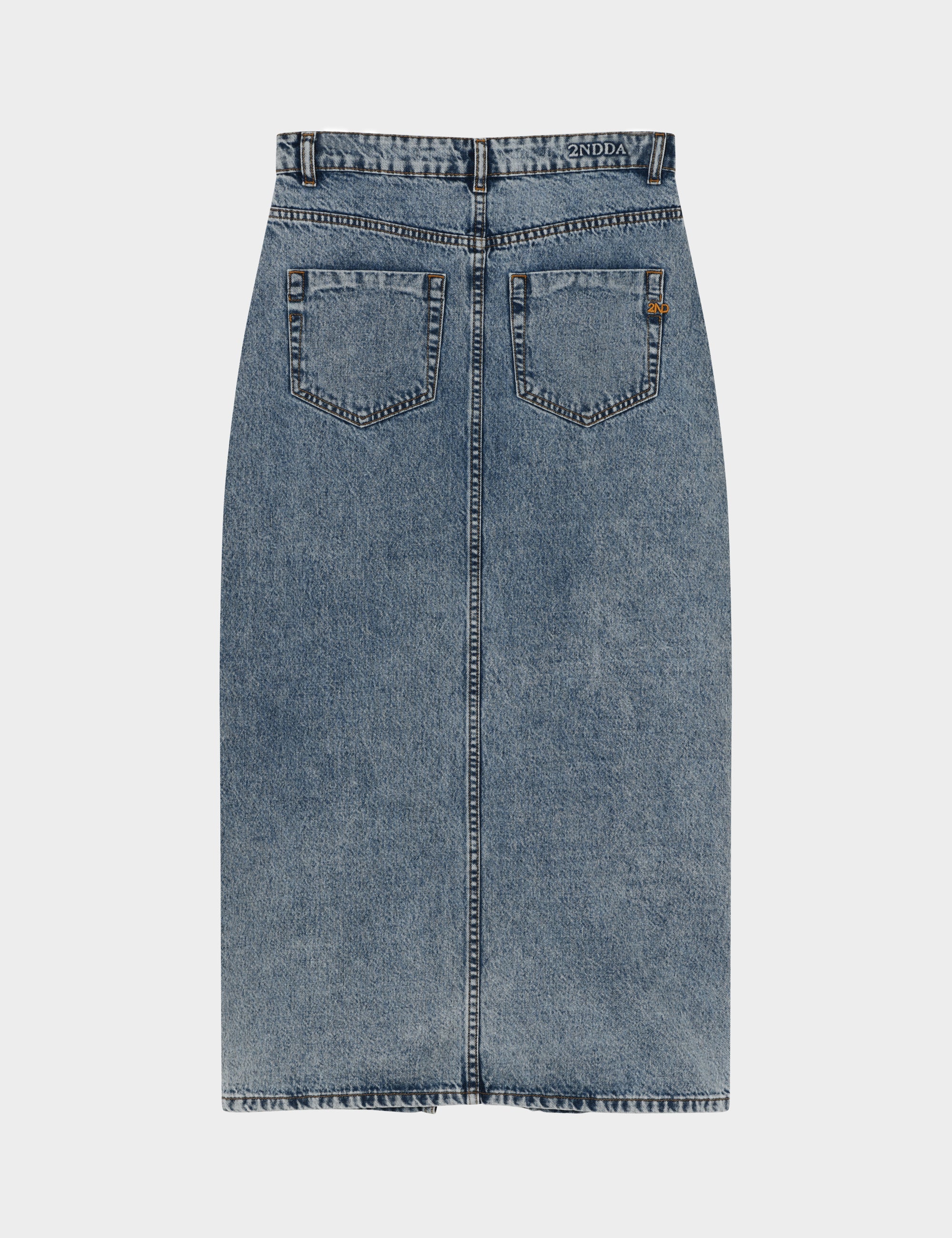2NDDAY 2ND Larchy - Summer Blue Denim Skirt D019 Mid Blue