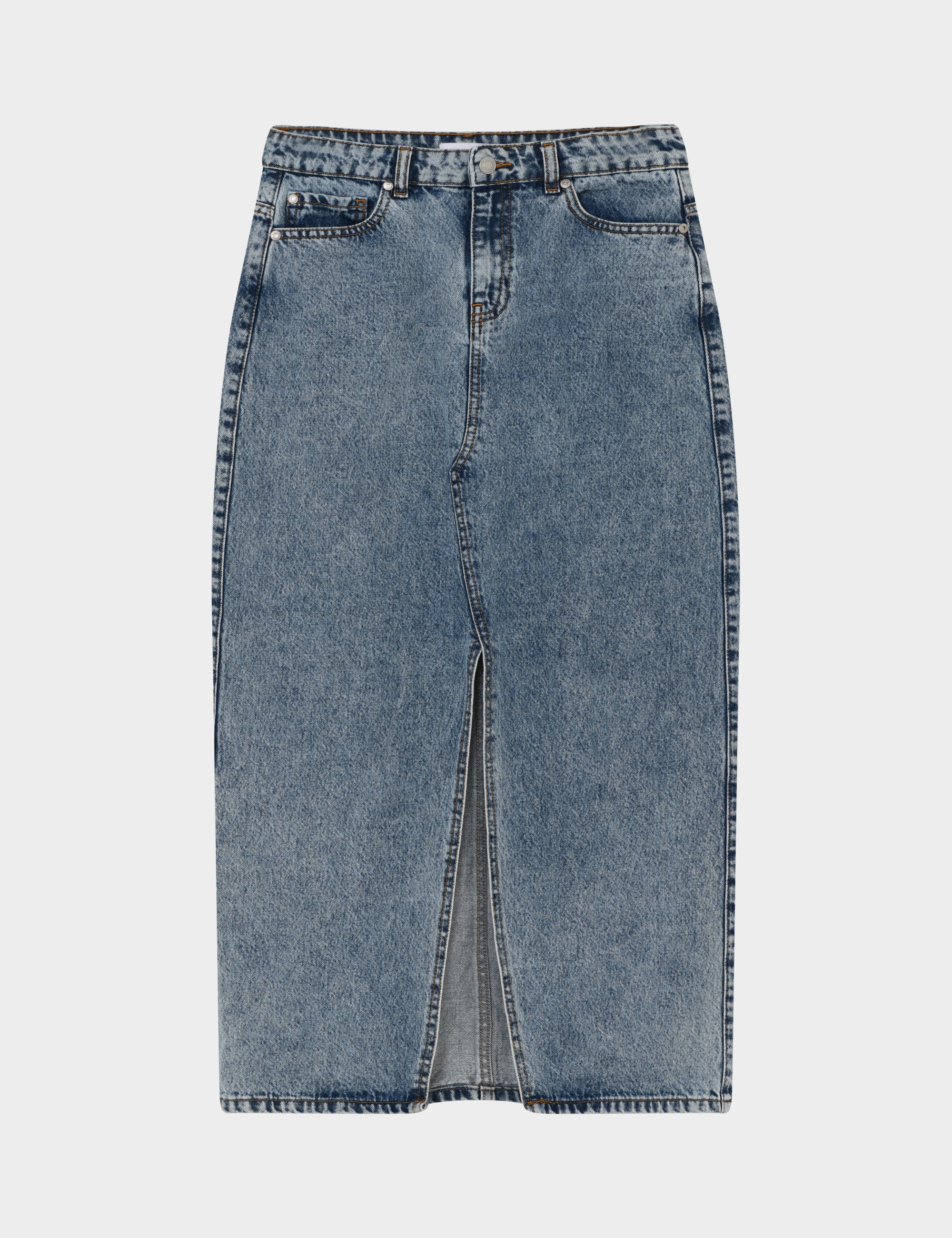 2NDDAY 2ND Larchy - Summer Blue Denim Skirt D019 Mid Blue