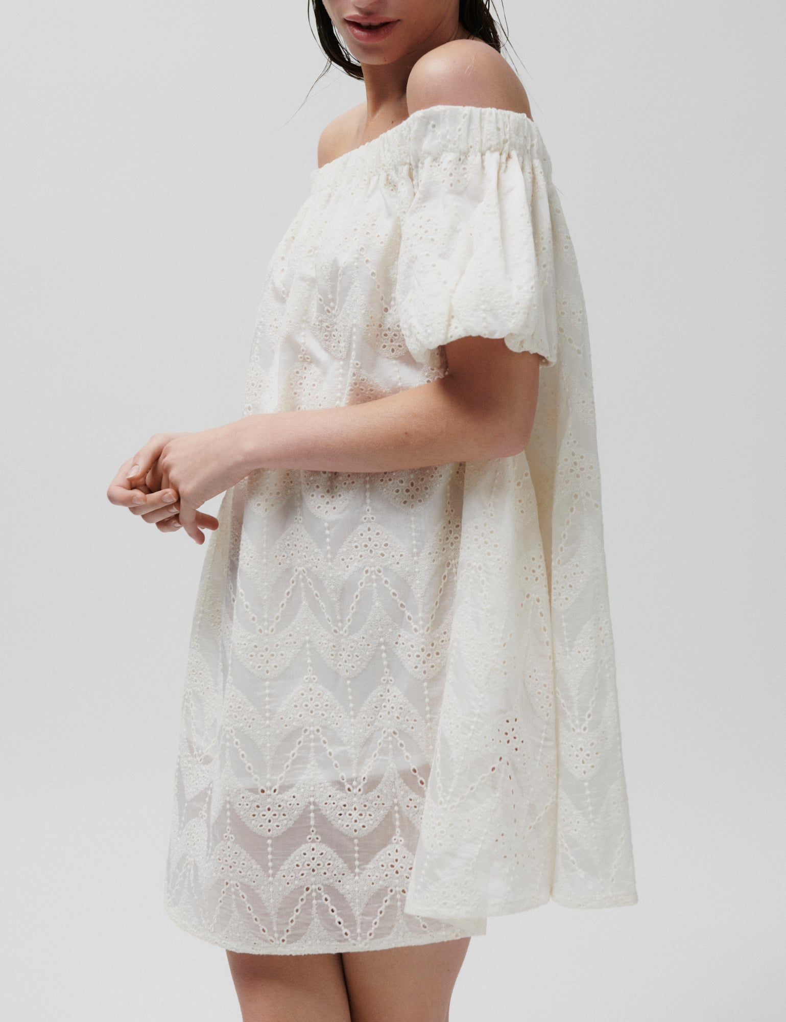 2NDDAY 2ND Marsha - Airy Anglaise Dress 114001 Brilliant White