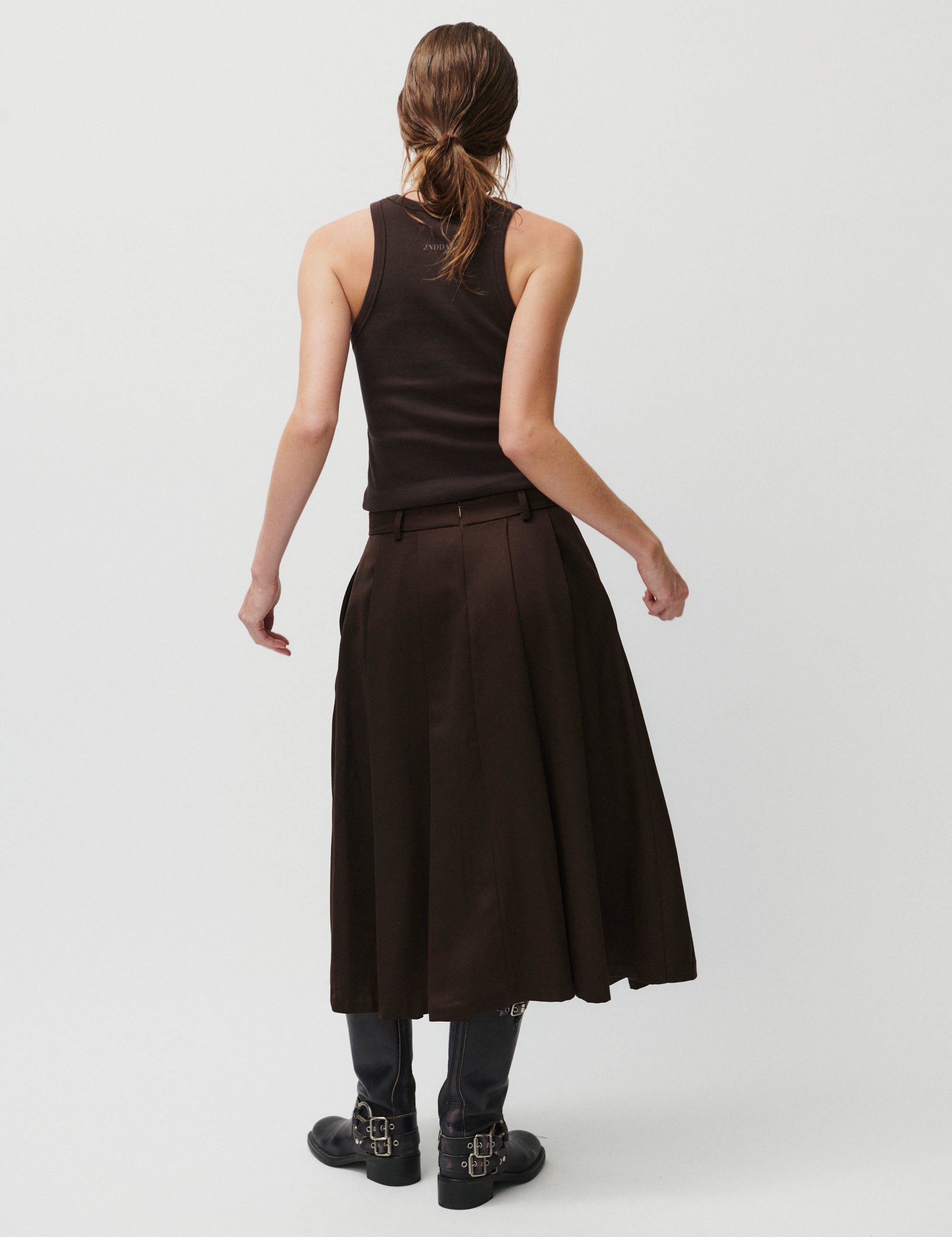 2NDDAY 2ND Matilda - Shiny Suiting Skirt 191016 JAVA