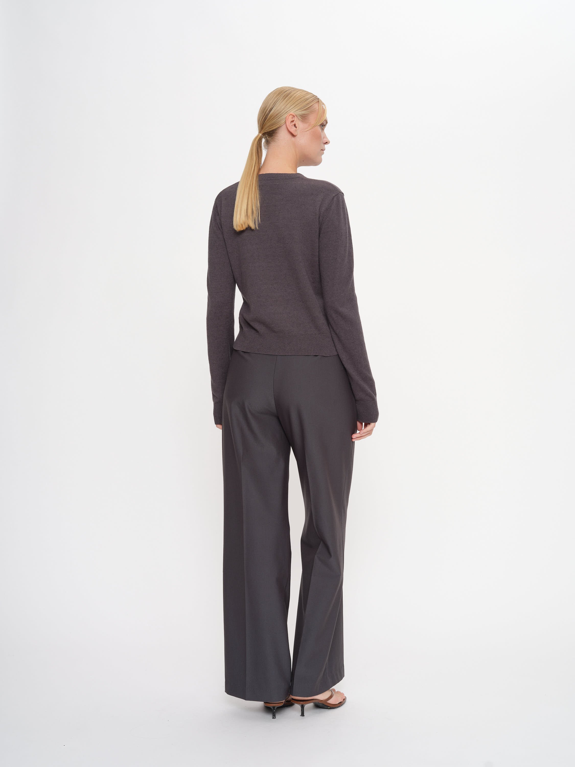 2NDDAY 2ND Mille - Daily Sleek Pants 190203 Gray Pinstripe