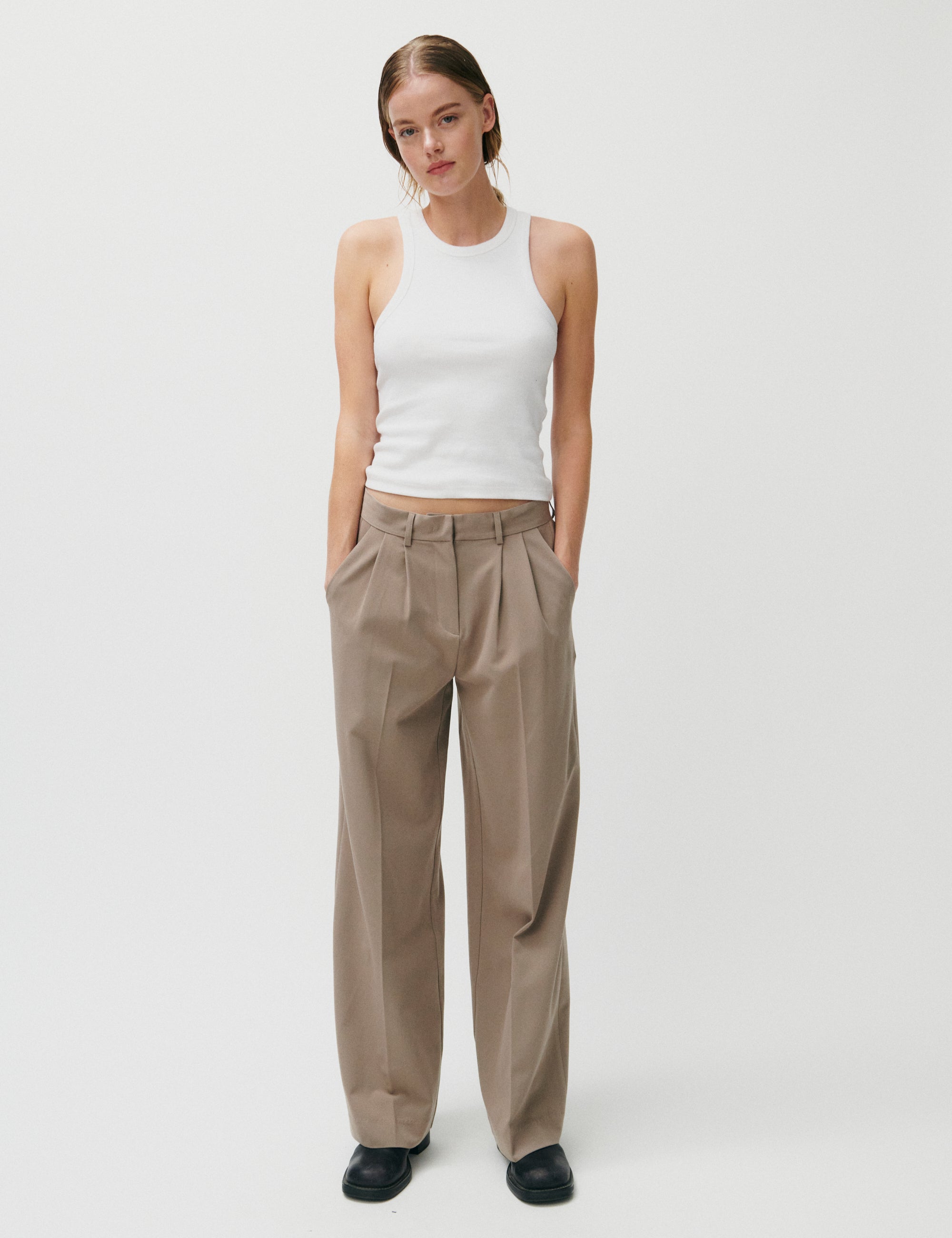 2NDDAY 2ND Mille - Daily Sleek Pants 170808 Taupe Gray