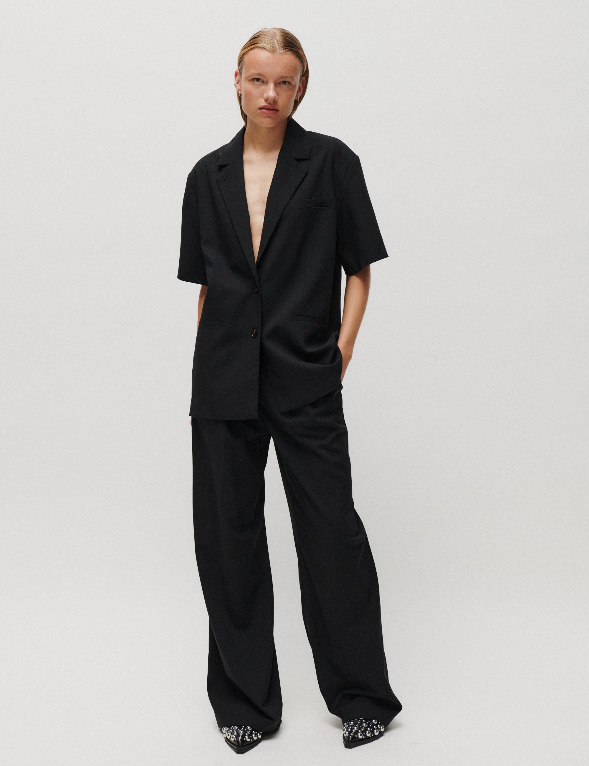 2NDDAY 2ND Mille - Melange Suiting - Pants Pants 190303 Black