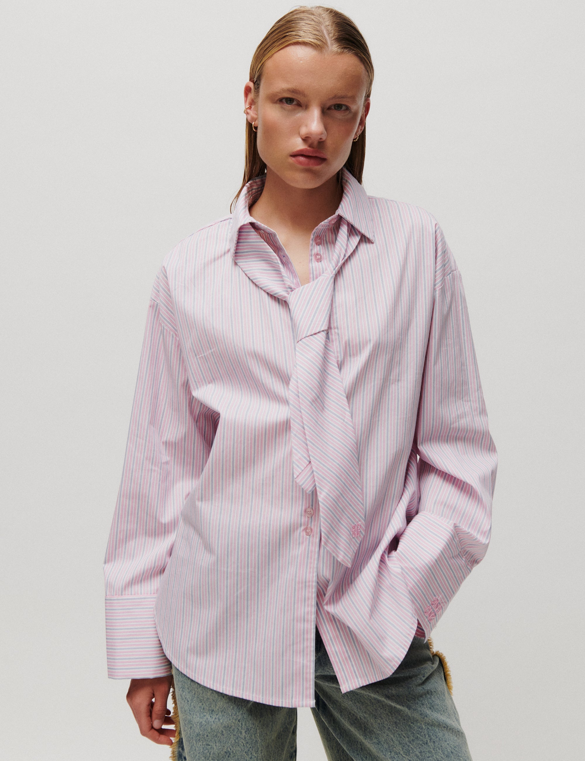 2NDDAY 2ND Rue - Fall Shirting - Shirt Shirt 420158 Pink Stripe