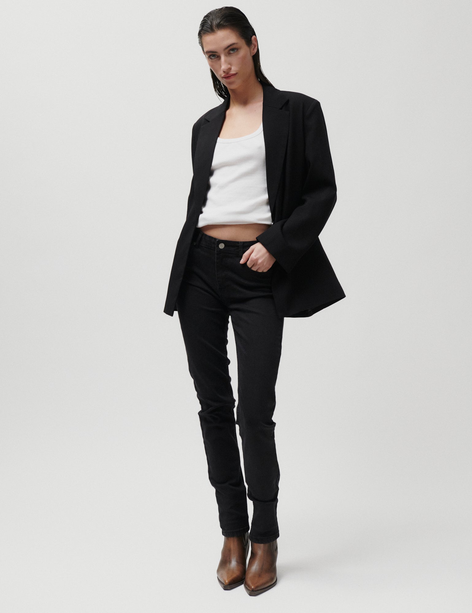 2NDDAY 2ND Samantha - Stretch Delight Jeans D003 Un Black Denim