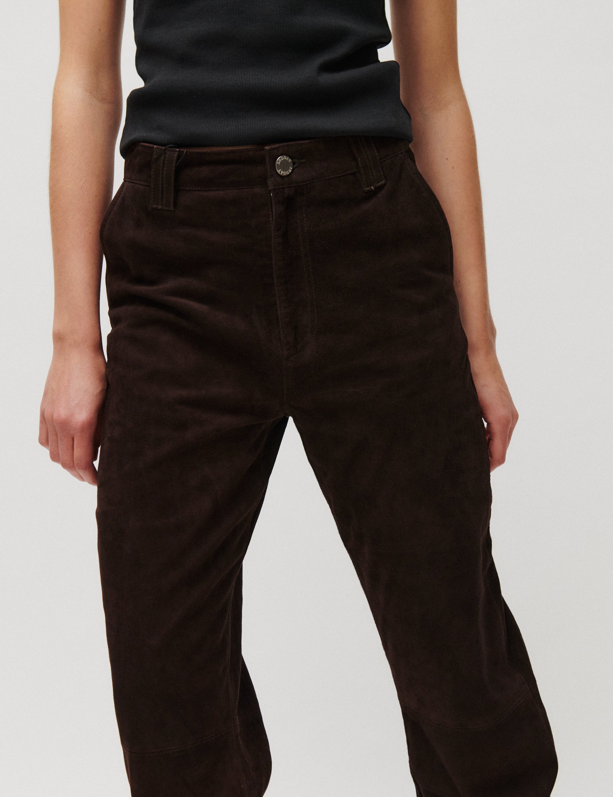 2NDDAY 2ND Toff - Suede Feel - Pants Pants 191016 JAVA
