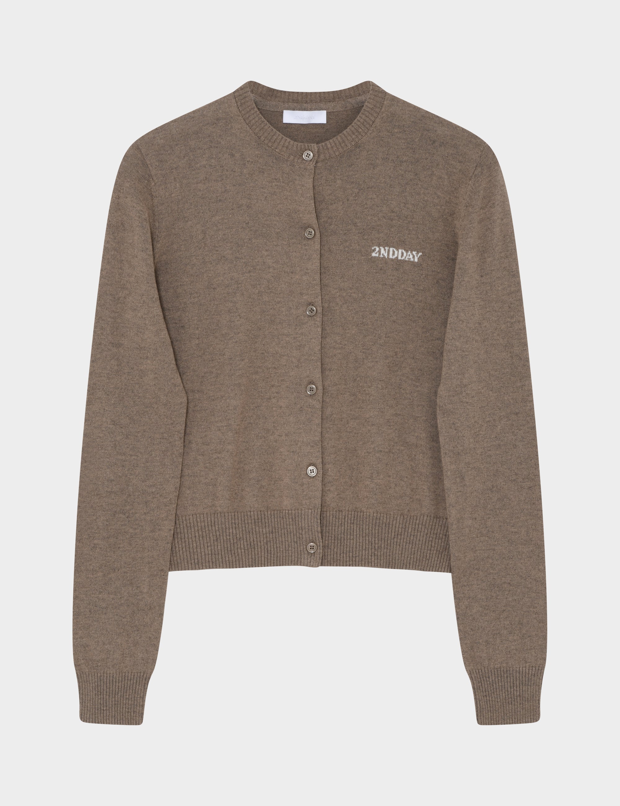 2NDDAY 2ND Vinny - Soft Wool Blend Cardigan 171310 Timber Wolf