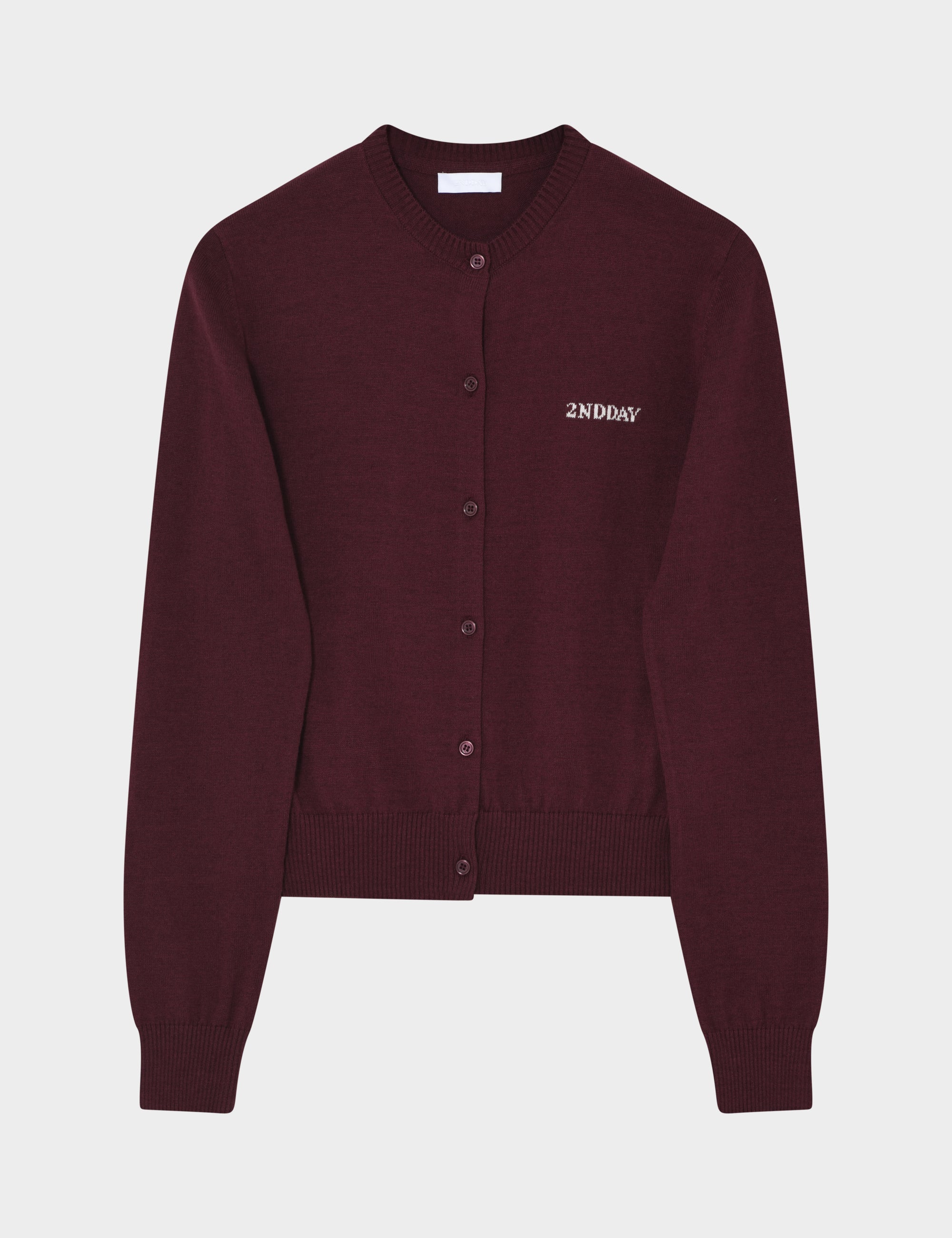 2NDDAY 2ND Vinny - Soft Wool Blend Cardigan 09016 Catawba Grape