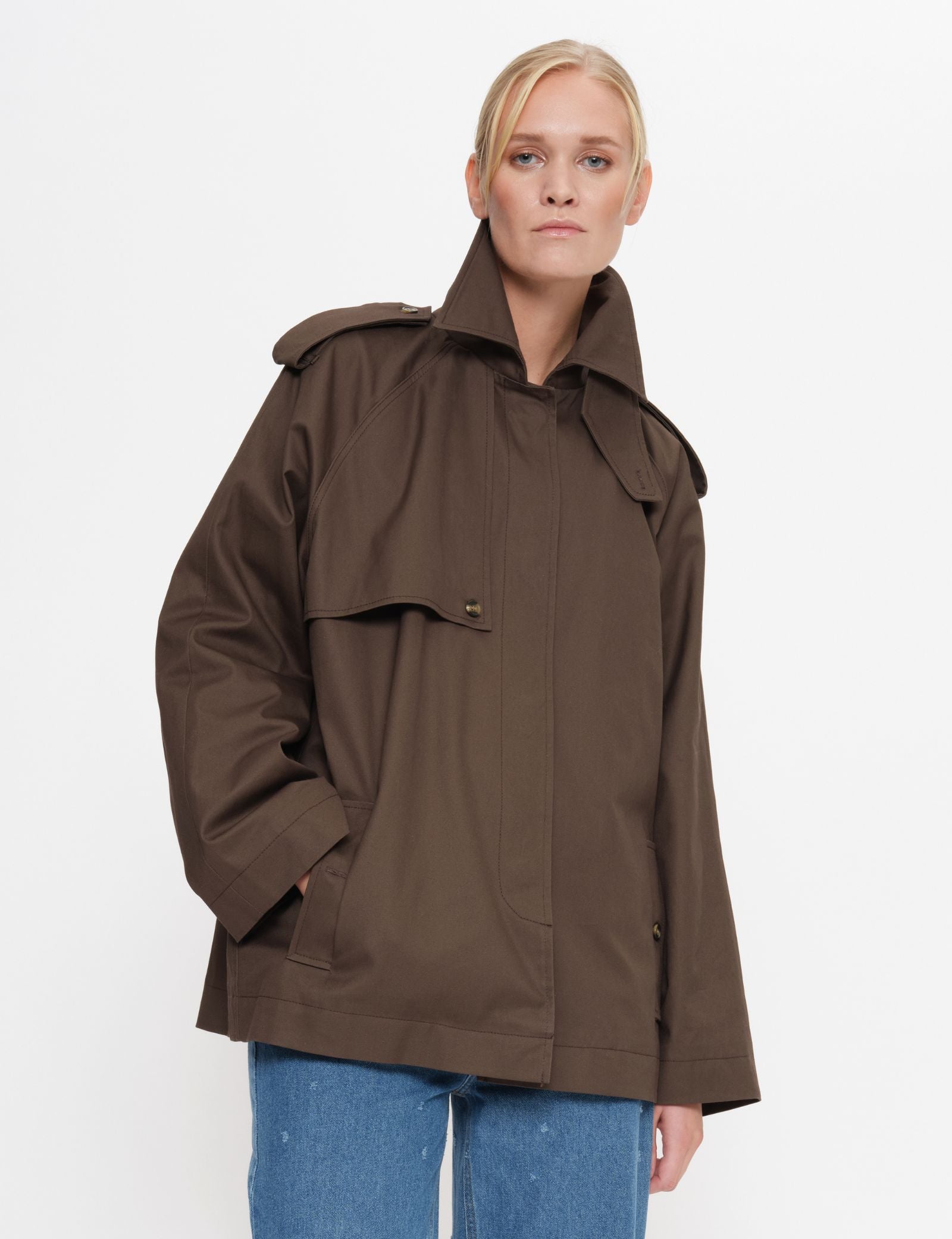 2NDDAY 2ND Willomy - Dense Cotton Coat 190812 Turkish Coffee