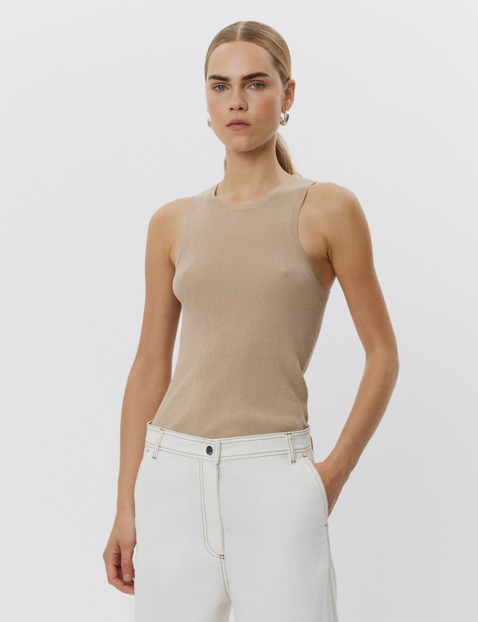 DAY Birger ét Mikkelsen Arana - Cotton Base Tops & T-Shirts 500148 HUMUS MELANGE