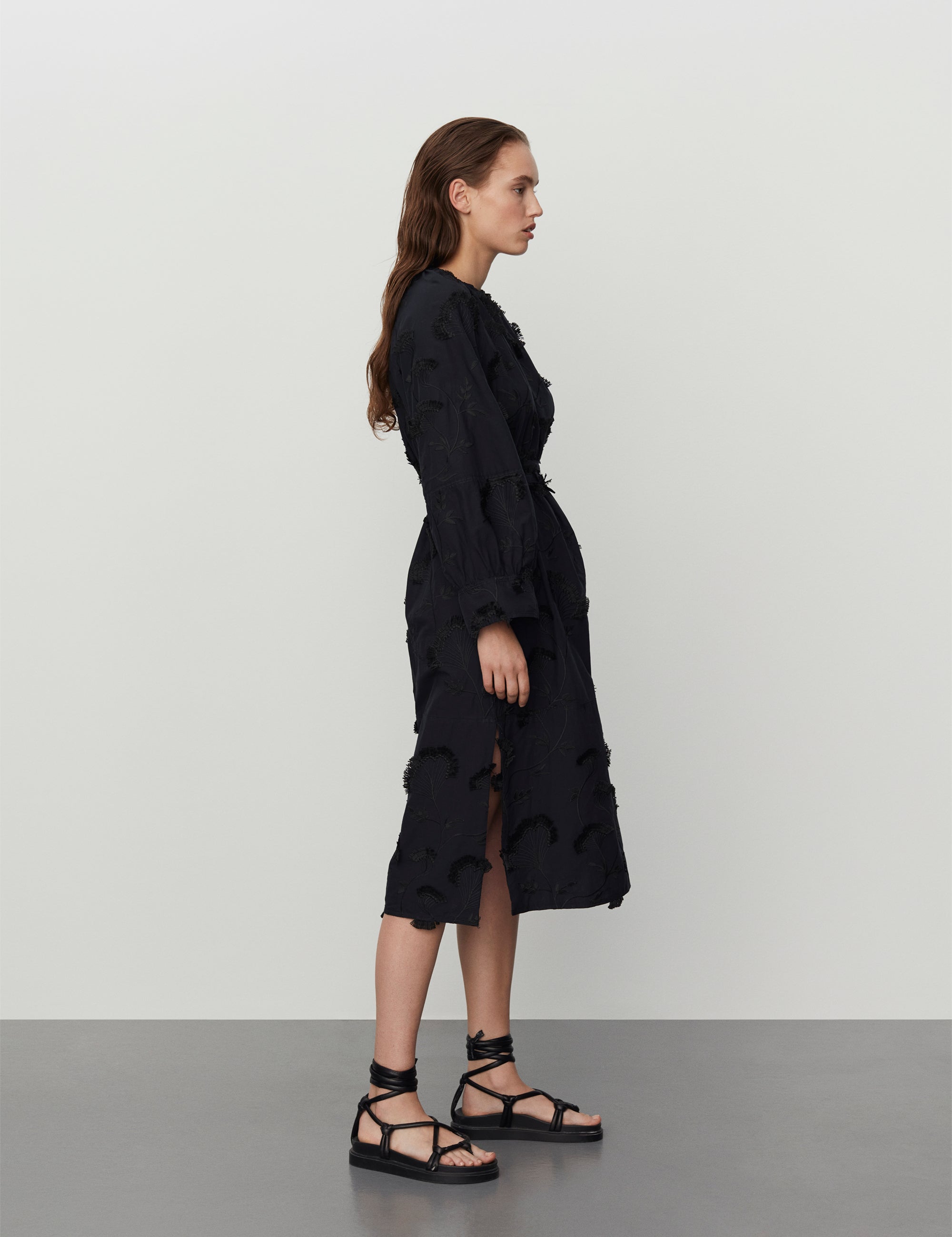 DAY Birger ét Mikkelsen Astrid - Blooming Fringes Dress 190303 Black