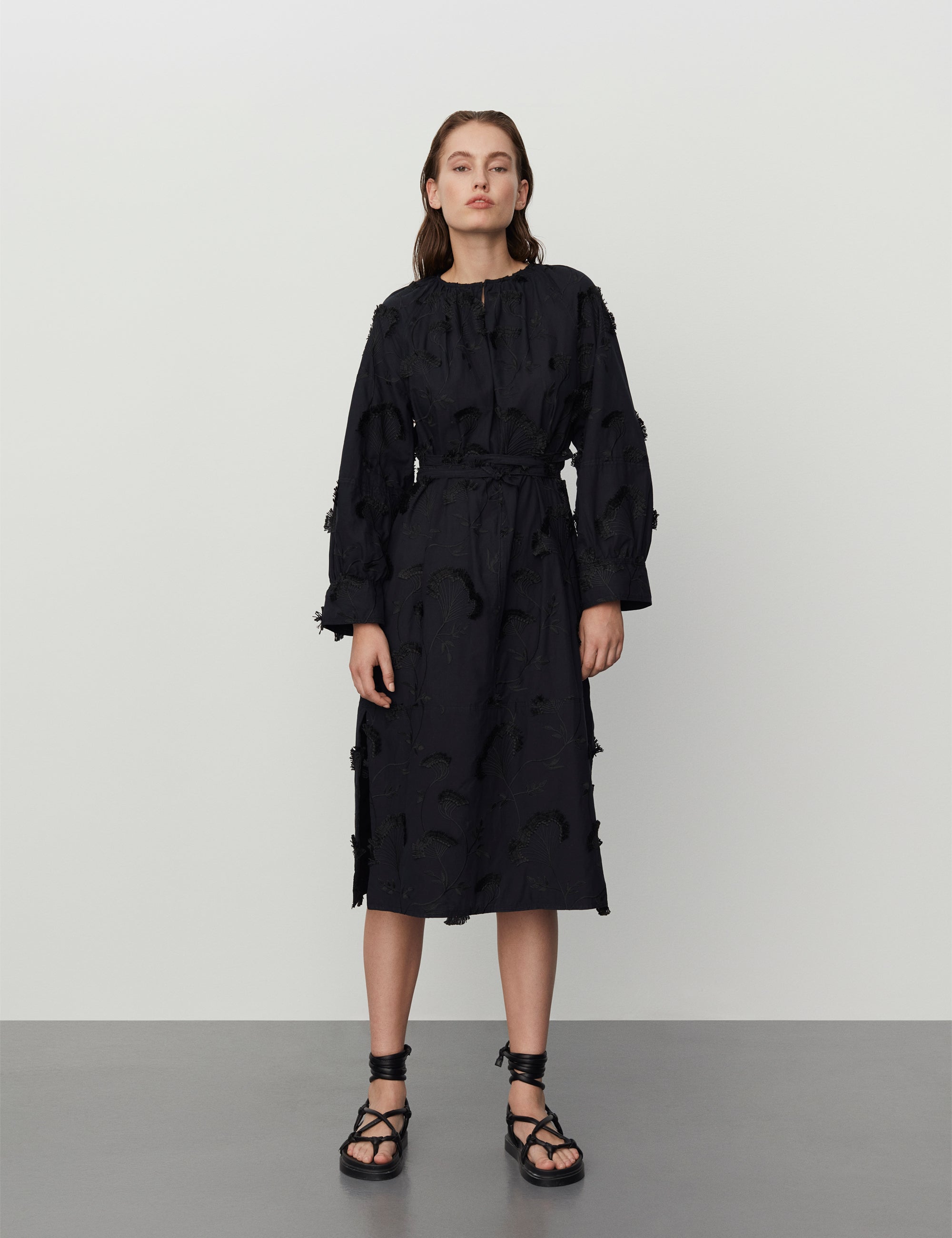 DAY Birger ét Mikkelsen Astrid - Blooming Fringes Dress 190303 Black