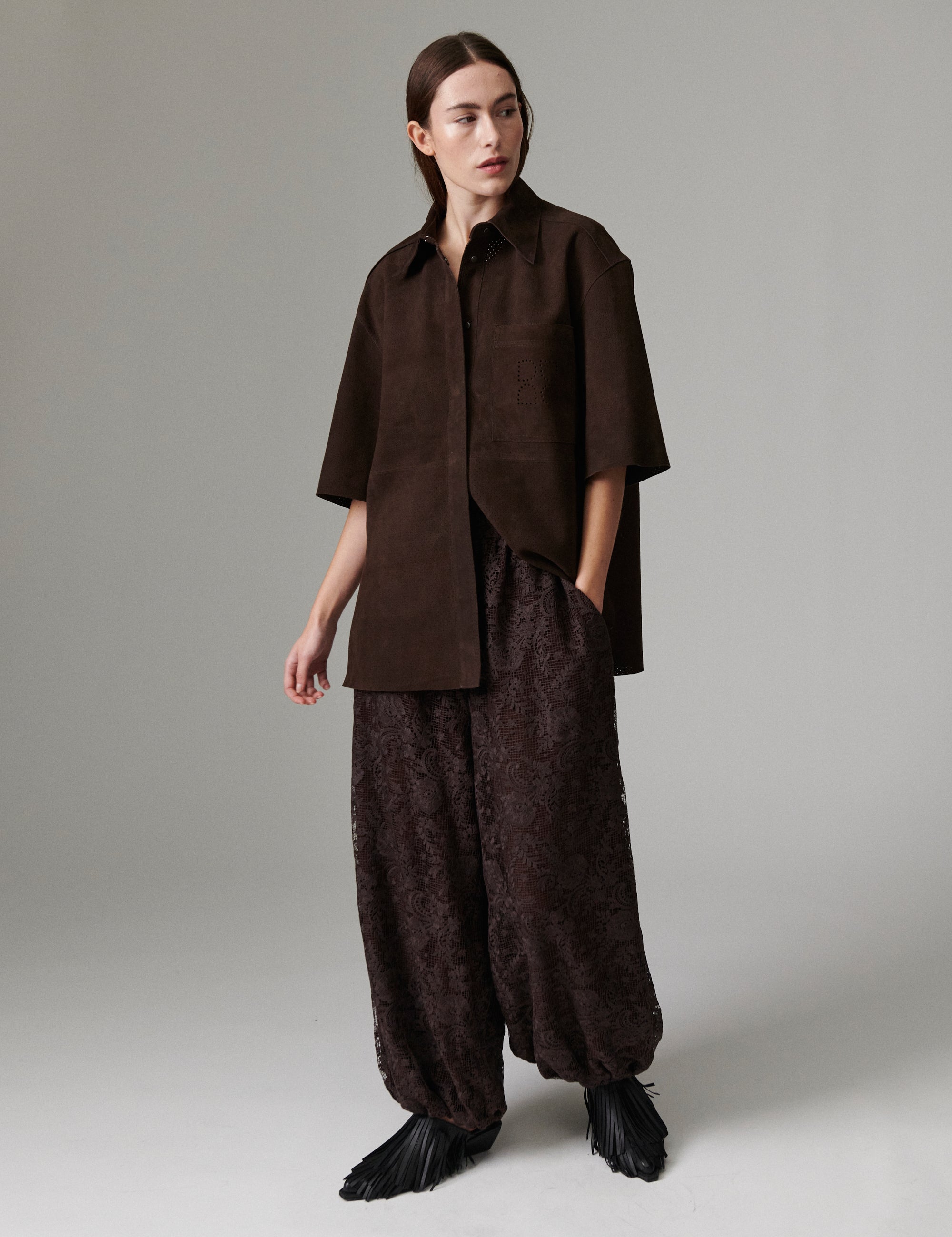 DAY Birger ét Mikkelsen Barbo - Day Crochet - Pants Pants 190915 Coffee Bean