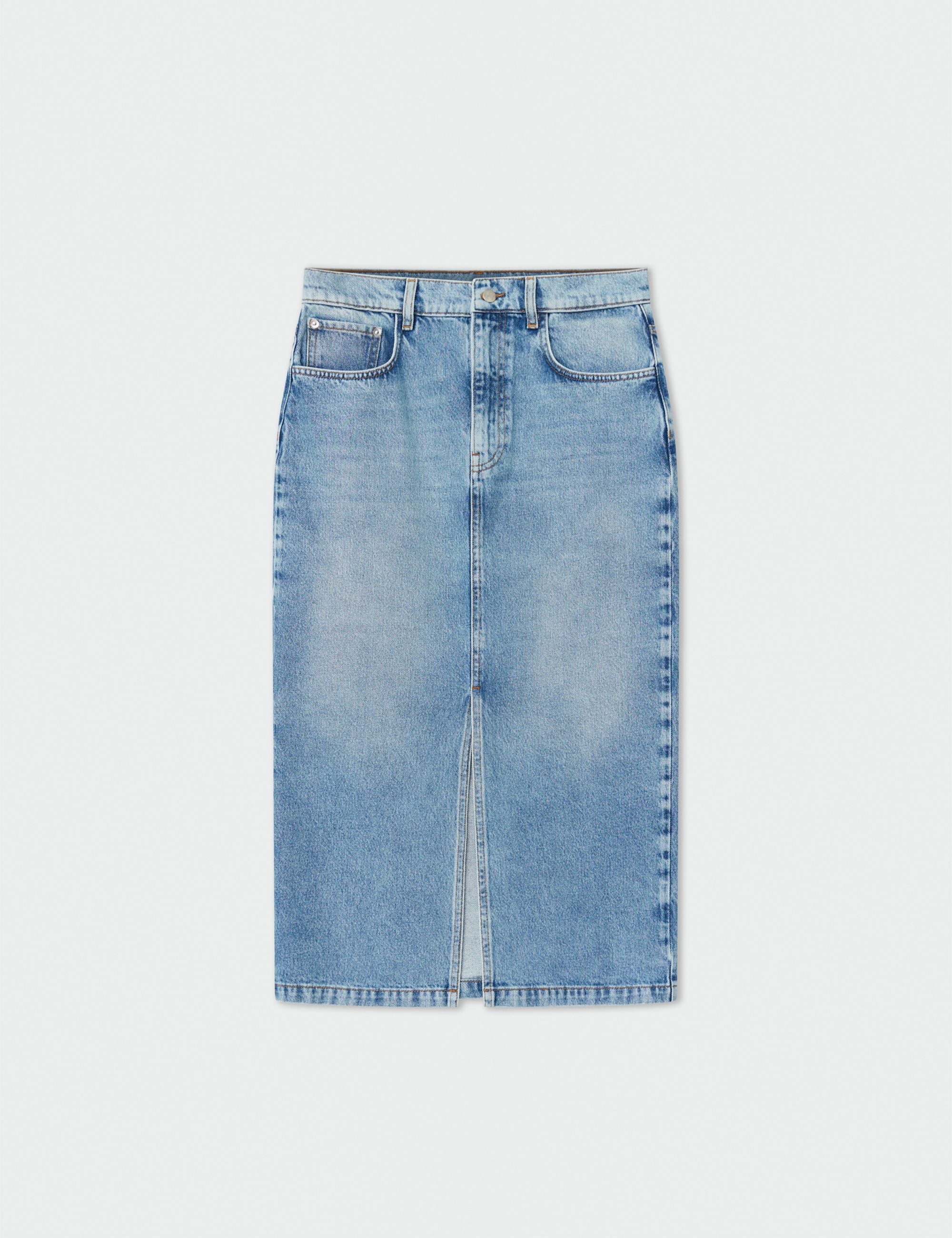 DAY Birger ét Mikkelsen Ben - Blue Soft Denim Skirt 500005 Light Blue