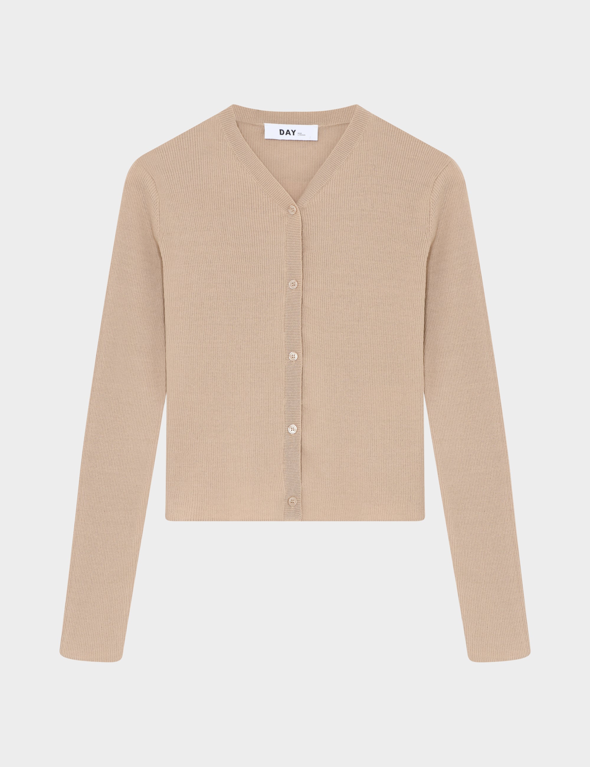 DAY Birger ét Mikkelsen Briggs - Cotton Base Cardigan 151304 HUMUS