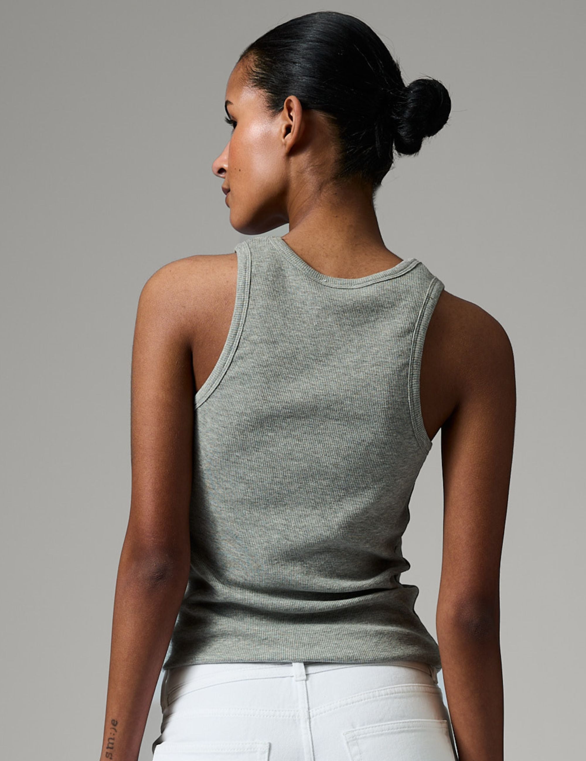 DAY Birger ét Mikkelsen Camilo - Classic Rib - Top Top 500036 Light Grey Melange