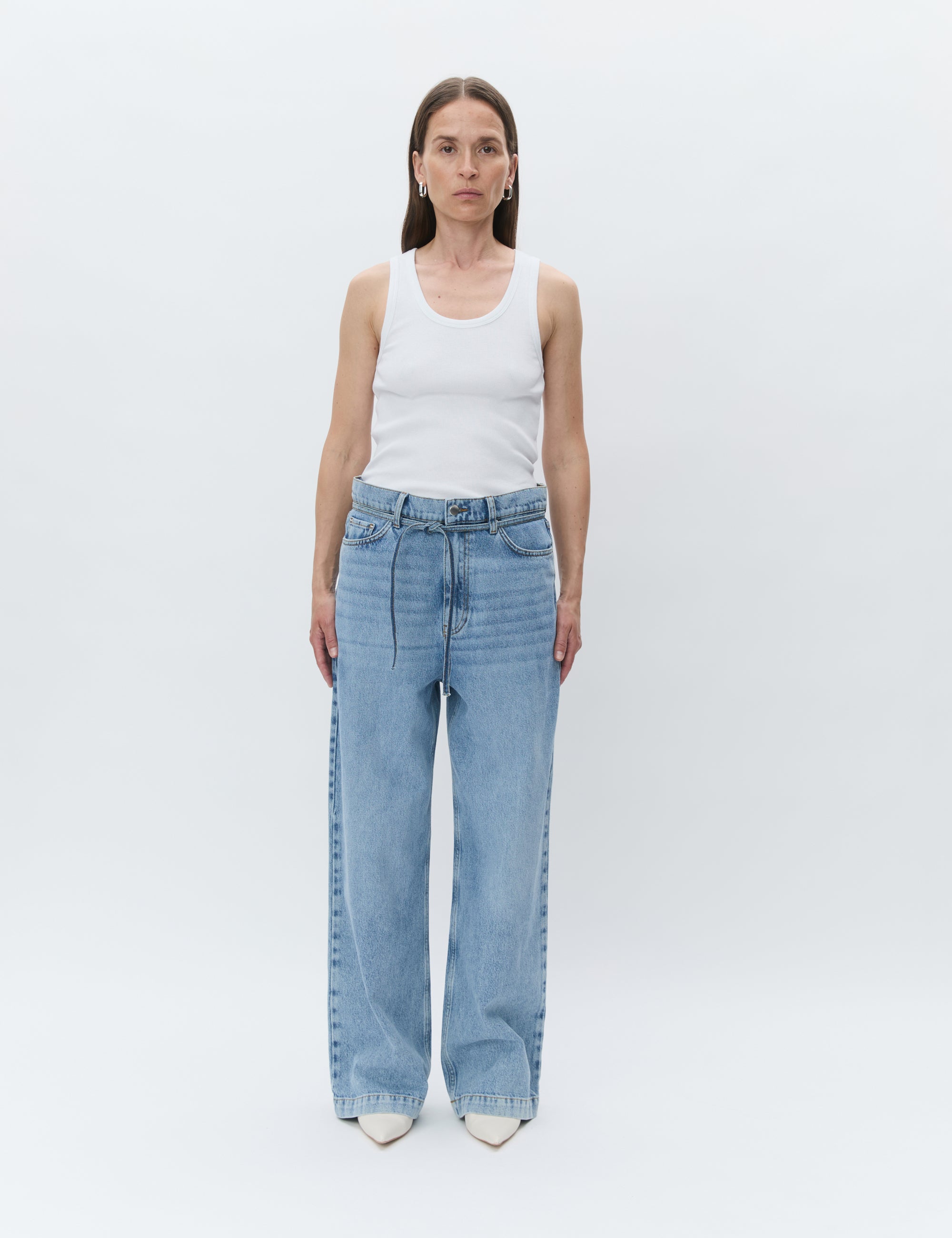 DAY Birger ét Mikkelsen Camilo - Classic Rib RD Tops & T-Shirts 110601 BRIGHT WHITE