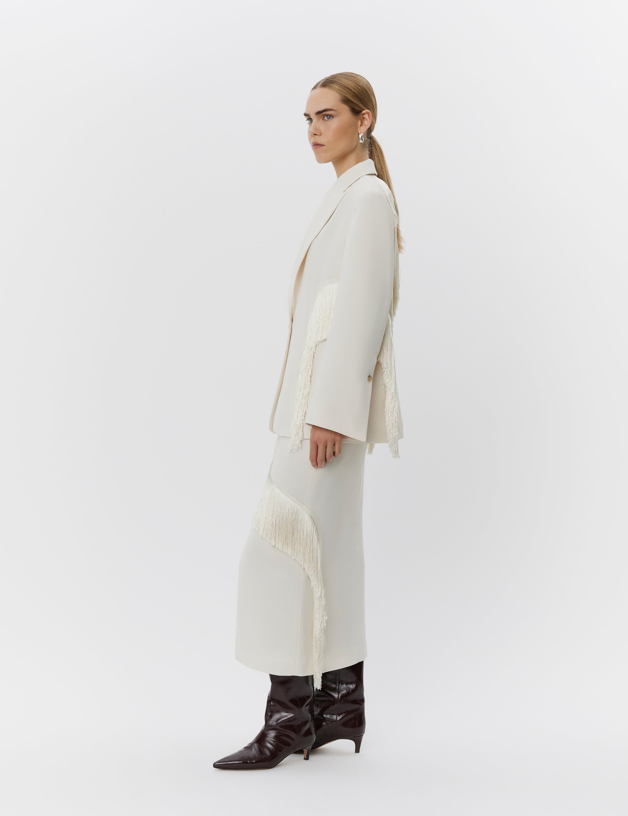 DAY Birger ét Mikkelsen Carli - Classic Gabardine Skirt 01002 Ivory Shade