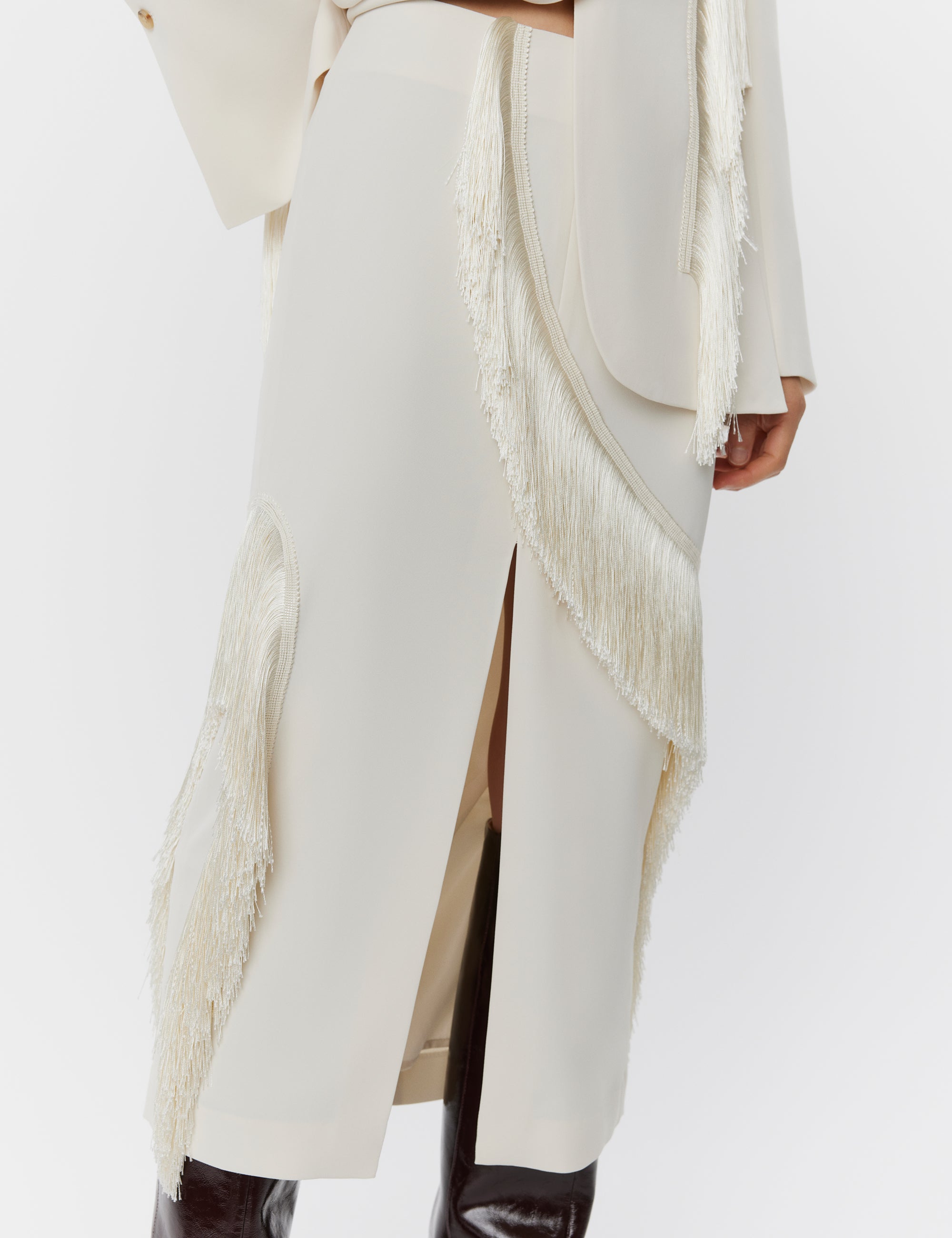 DAY Birger ét Mikkelsen Carli - Classic Gabardine Skirt 01002 Ivory Shade