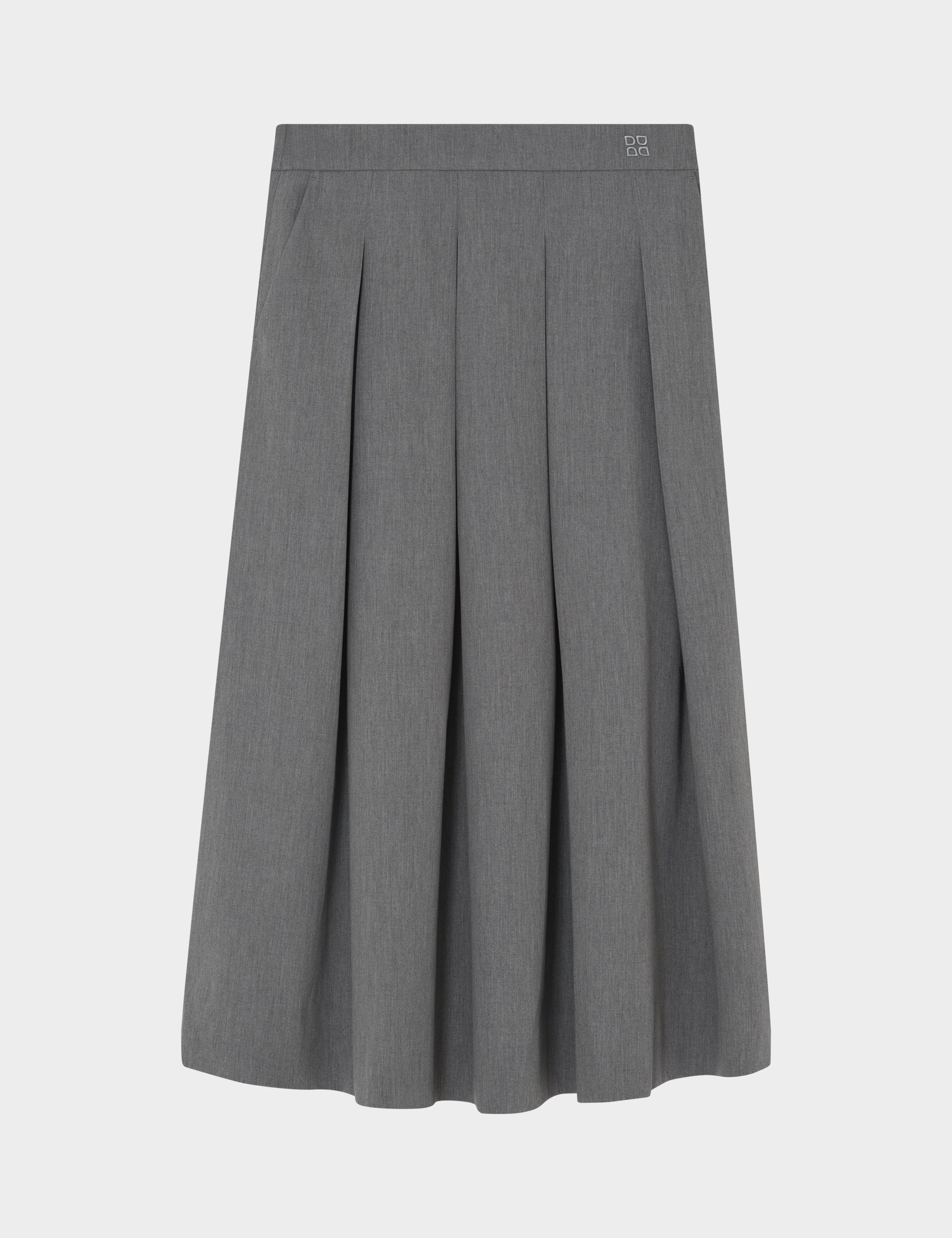 DAY Birger ét Mikkelsen Chai - Classic Gab Skirt 500006 Medium Grey Melange