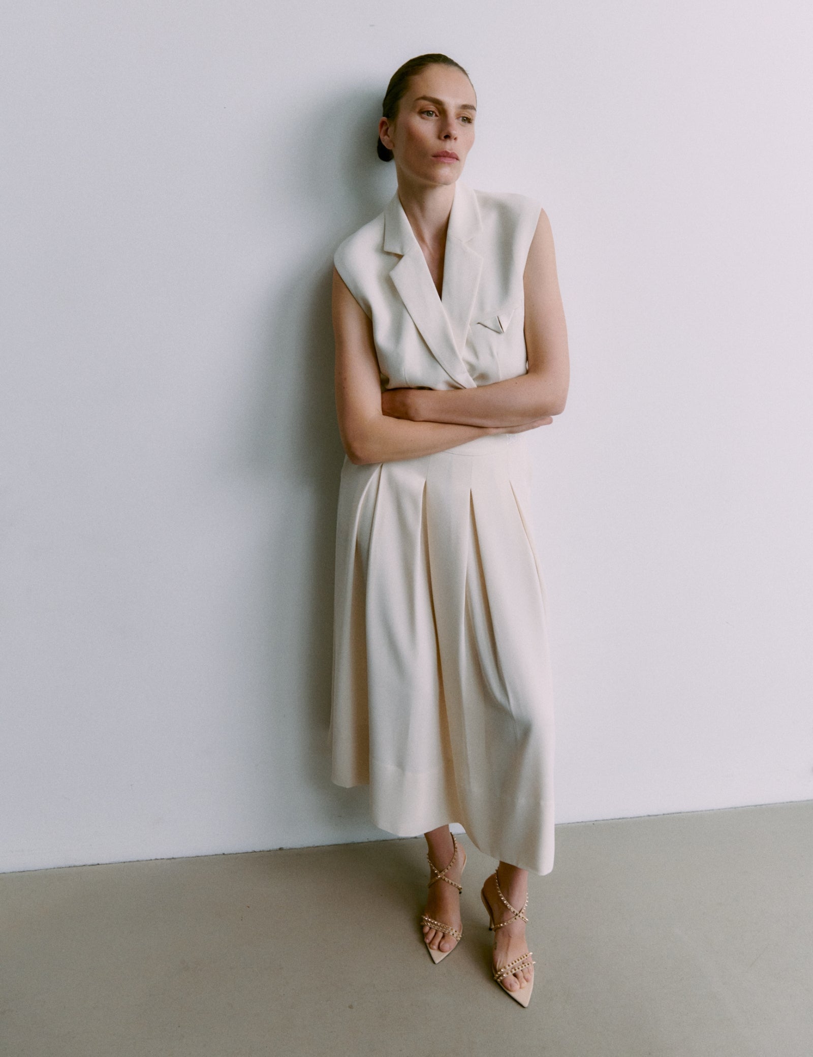 DAY Birger ét Mikkelsen Chai - Classic Gabardine Skirt 01002 Ivory Shade