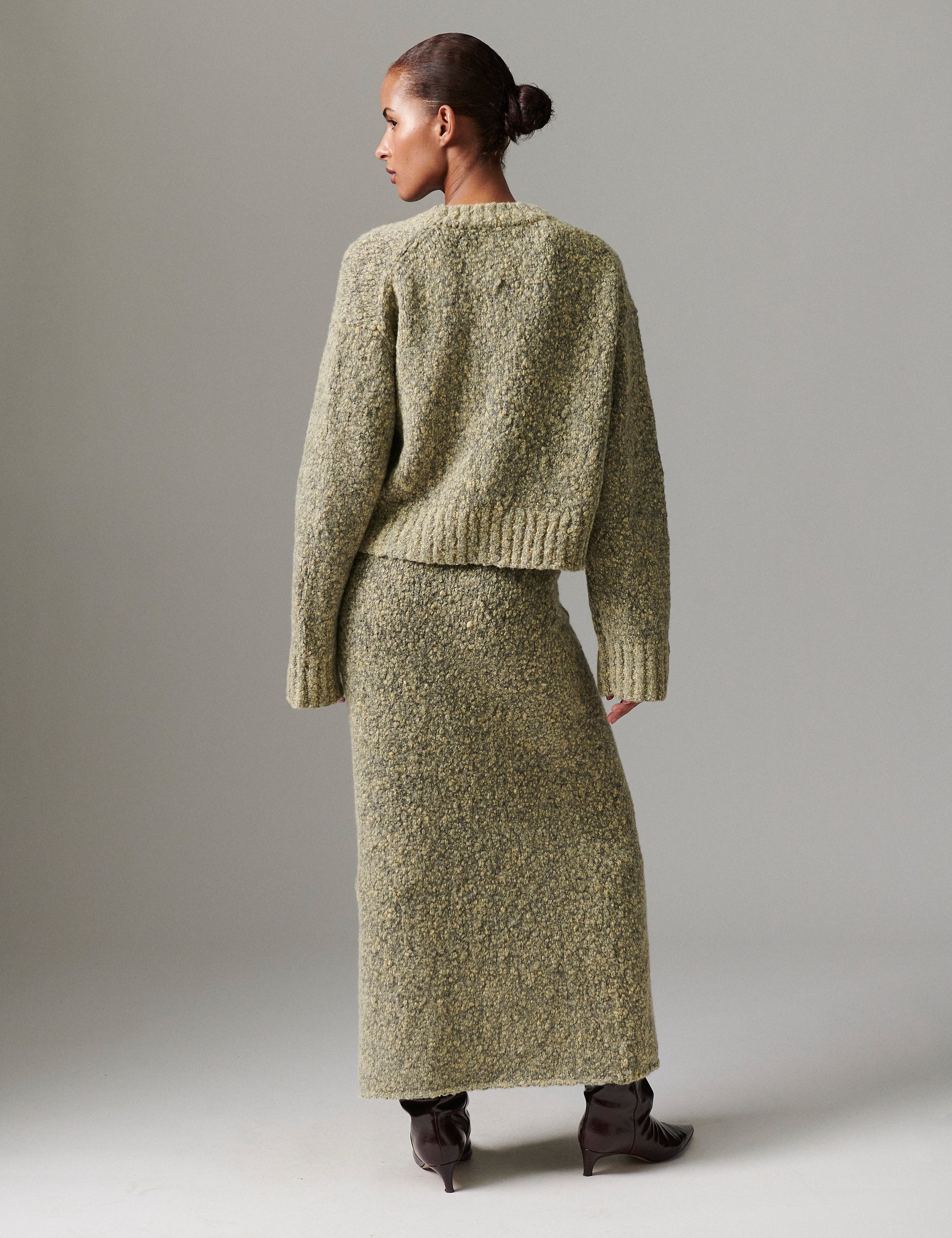 DAY Birger ét Mikkelsen Conor - Winter melange Cardigan 500158 CAPERS MELANGE