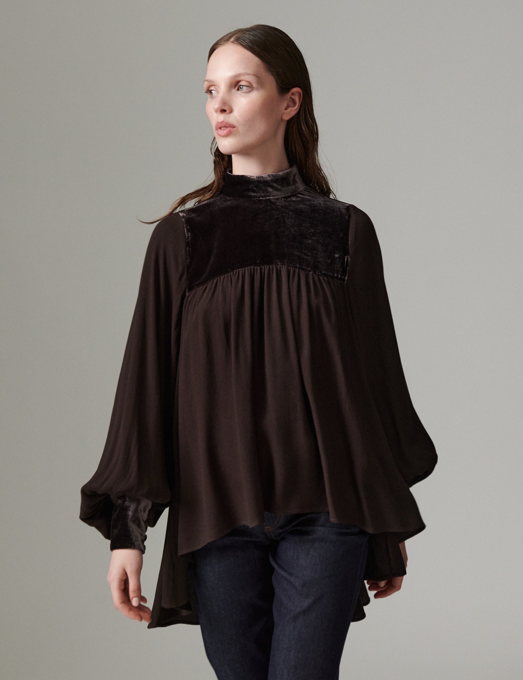 DAY Birger ét Mikkelsen DAYBoholo - Matte Velvety - Blouse Blouse 191018 Ganache