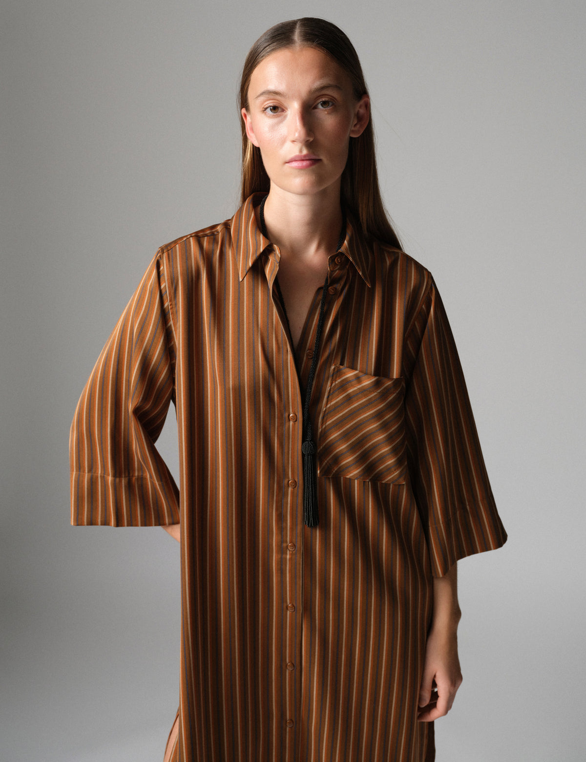 DAY Birger ét Mikkelsen DAYMantis -Chic Stripes Dress 10083 Brown stripe