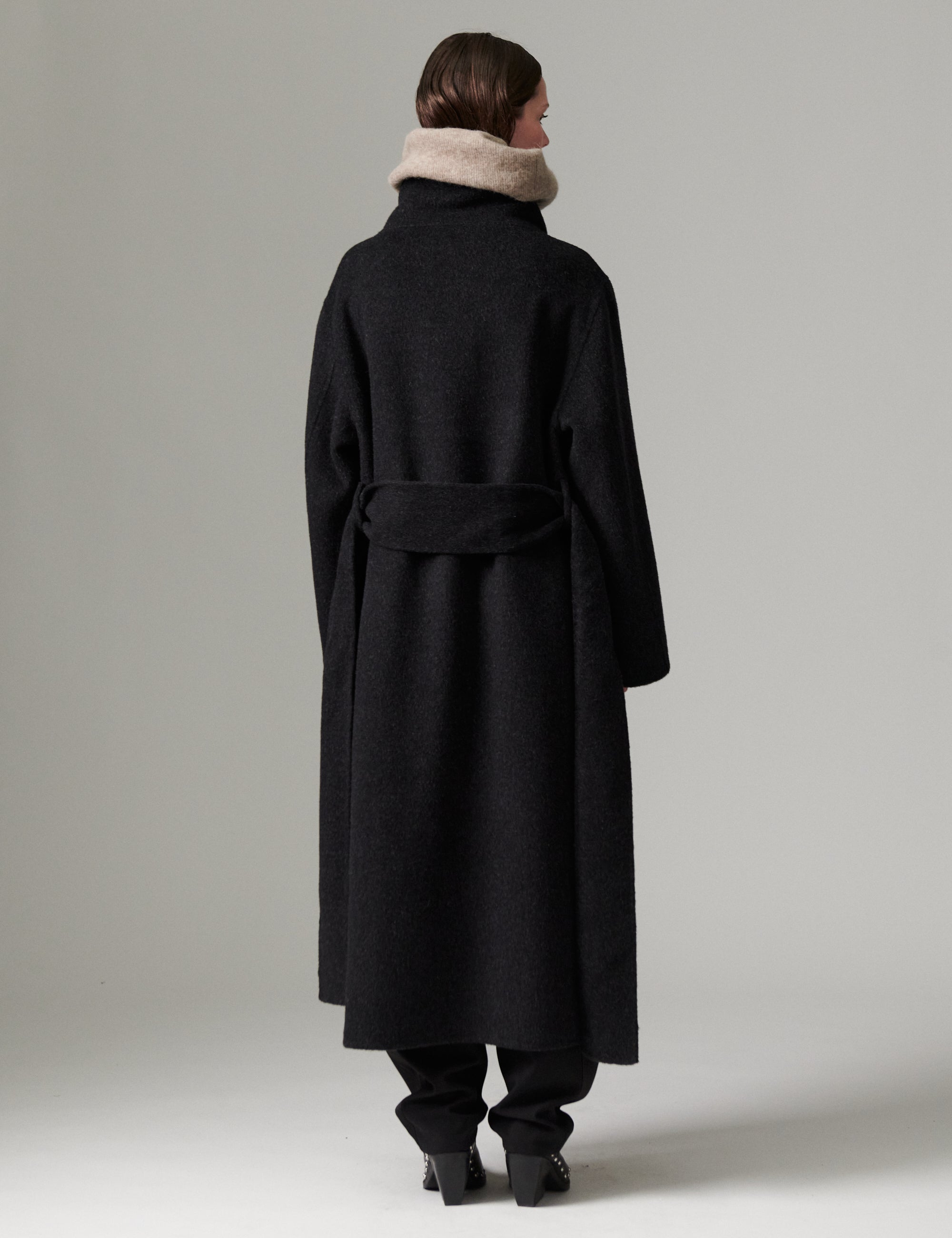 DAY Birger ét Mikkelsen DAYTeme - Bonded Soft Wool - Coat Coat 500003 Dark Grey Melange