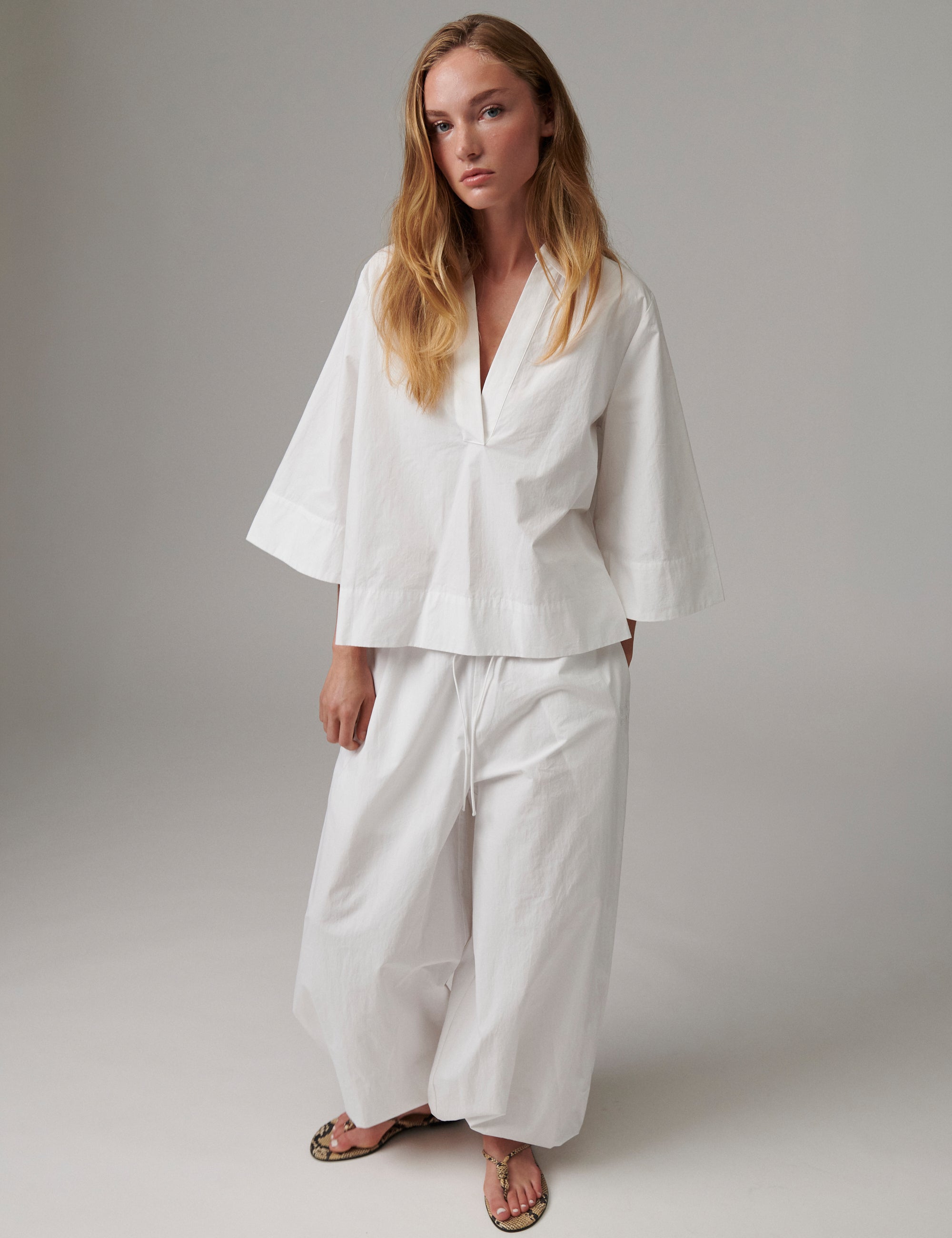 DAY Birger ét Mikkelsen DAYTimo- Cottaline - Pants Pants 114001 Brilliant White