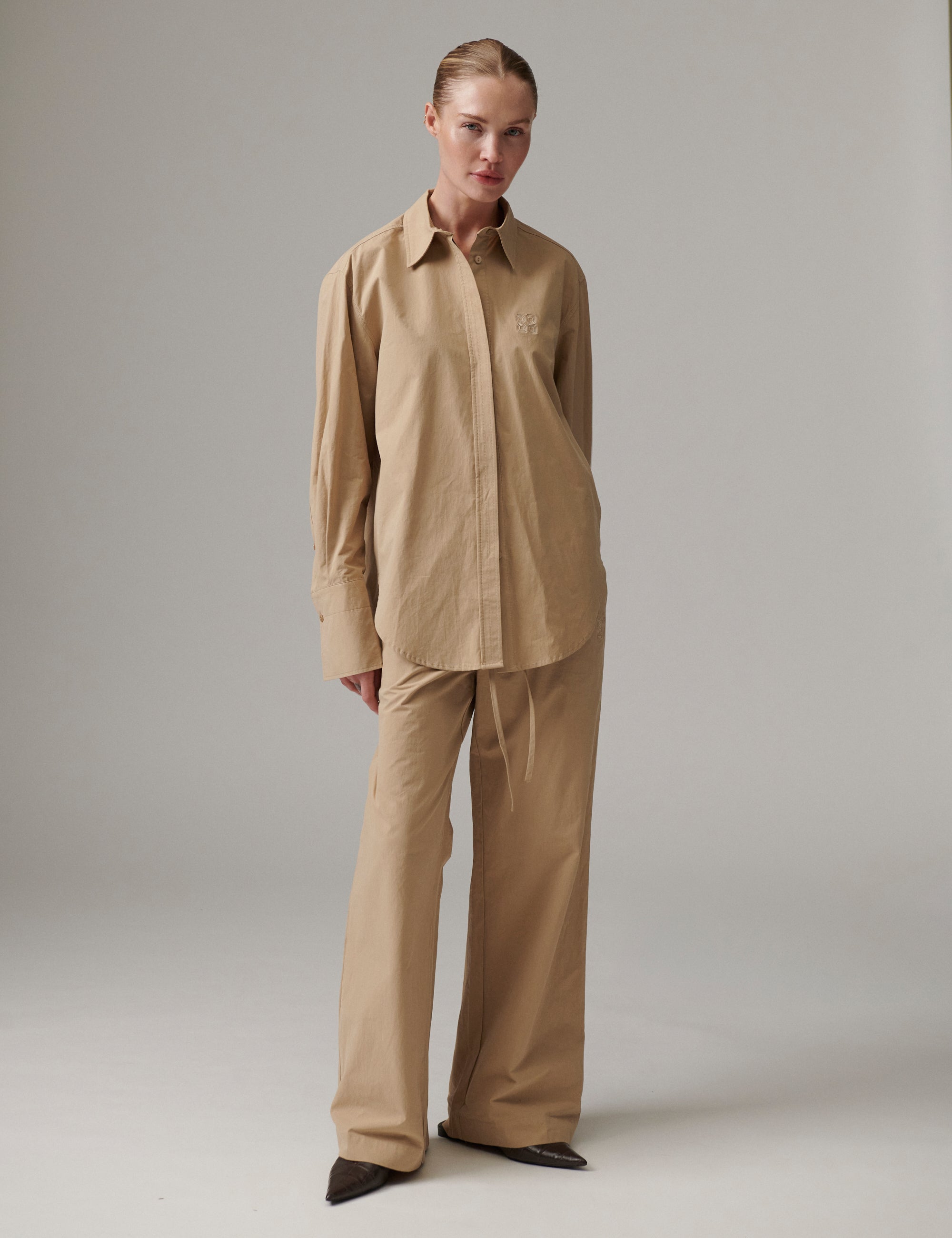 DAY Birger ét Mikkelsen DAYZoe - Cottaline Shirt 500124 TAUPE