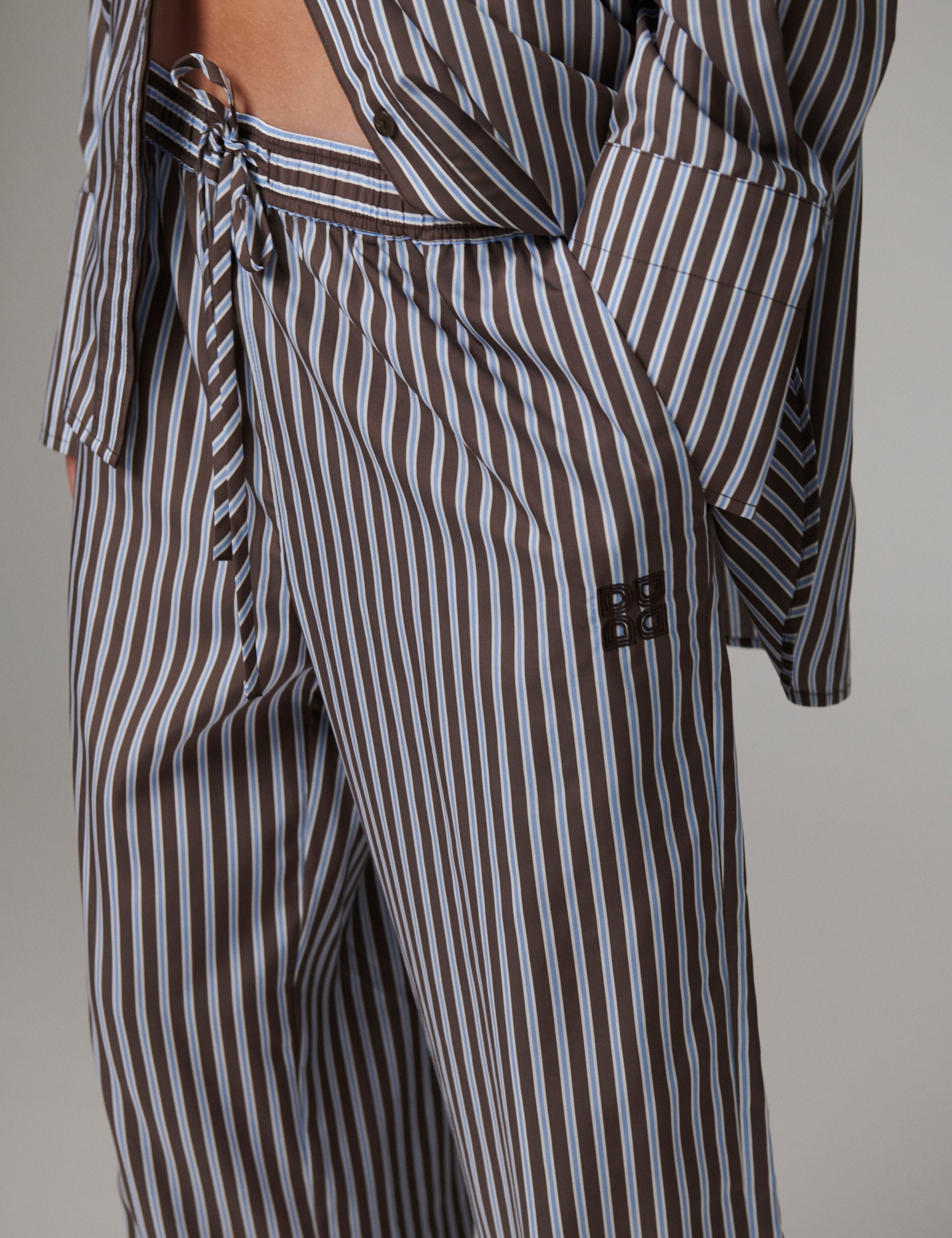 DAY Birger ét Mikkelsen DAYZoe - Daylounge Stripe - Shirt Pants 10082 Brown Stripe