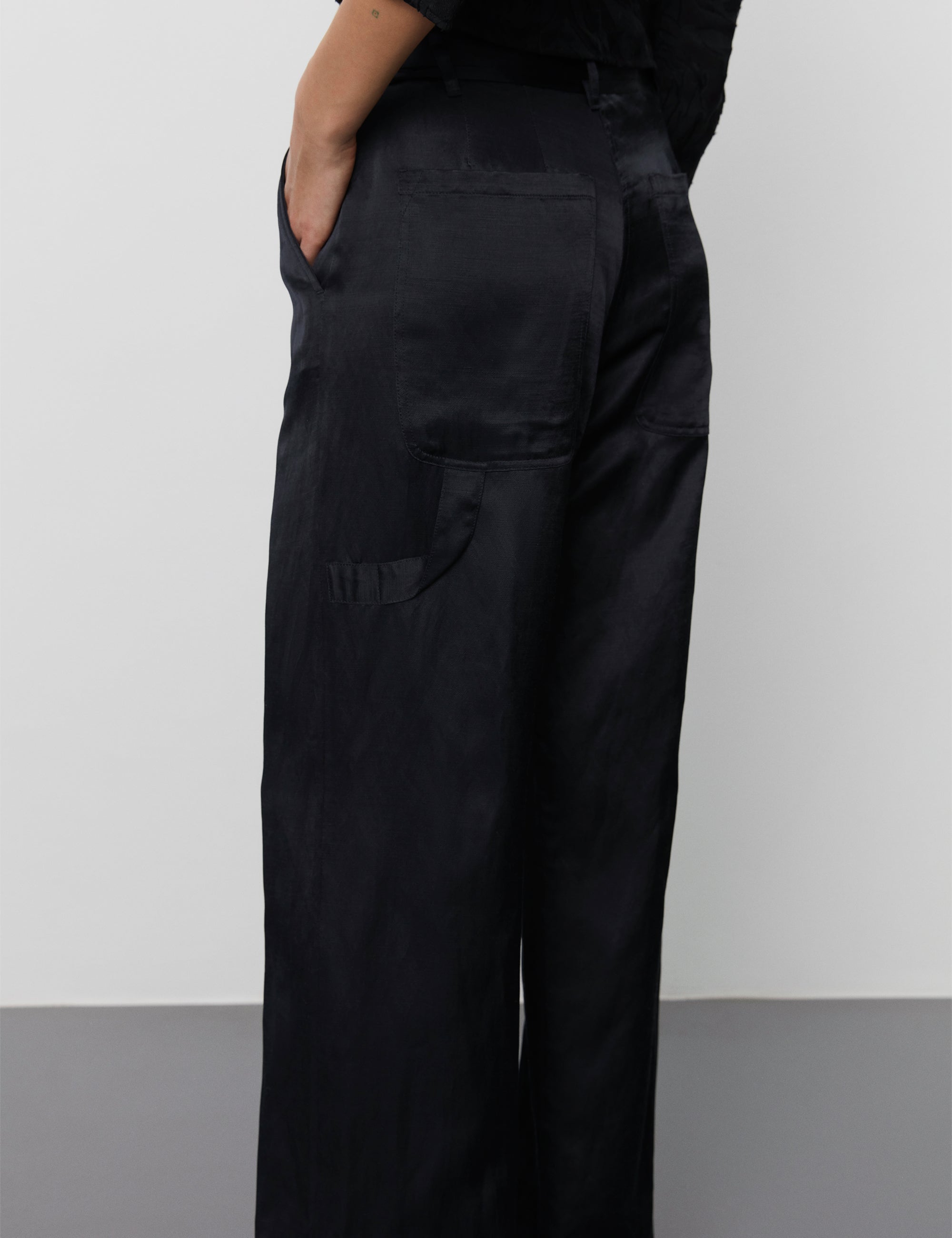 DAY Birger ét Mikkelsen David - High Shine Blend RD Pants 190303 BLACK