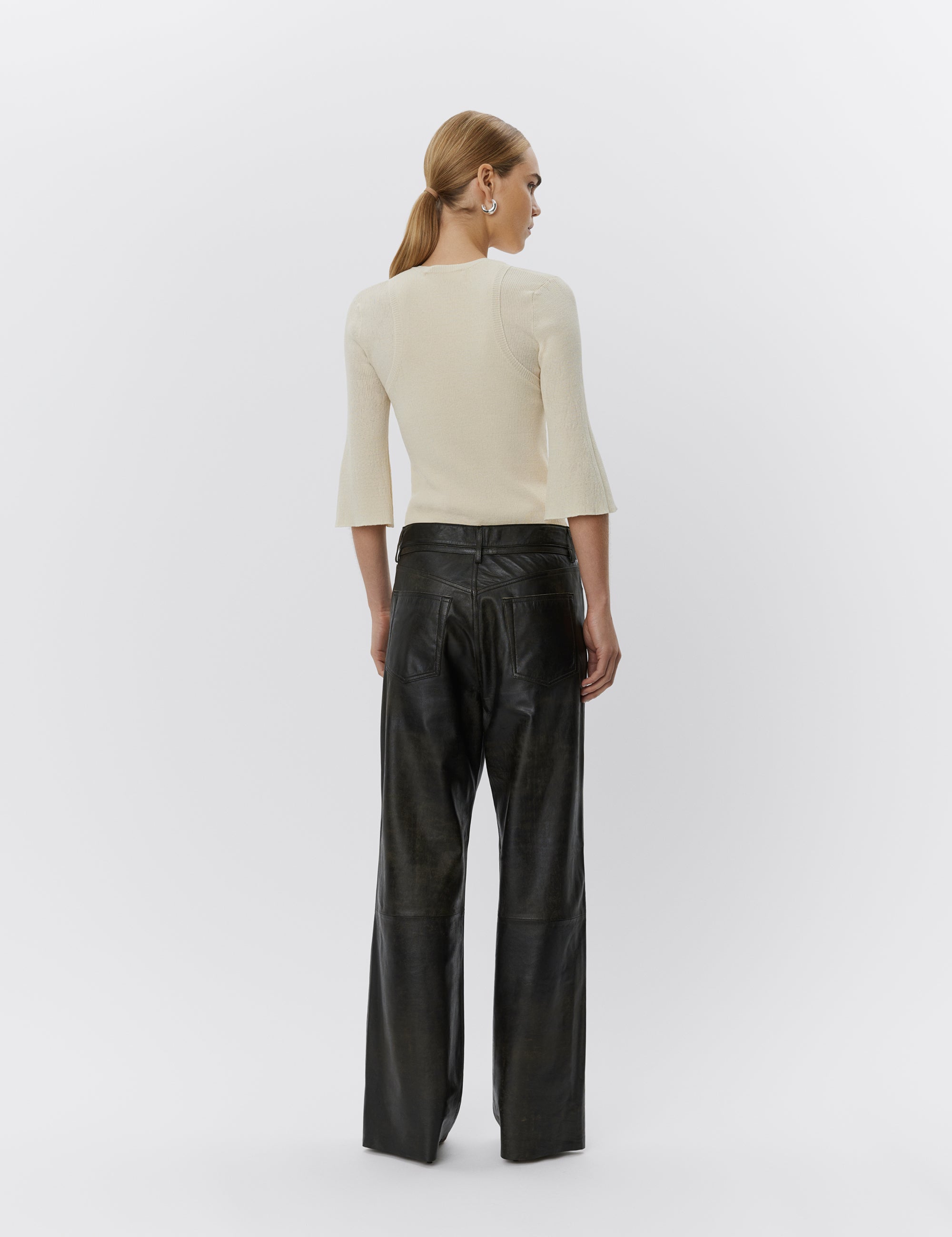 DAY Birger ét Mikkelsen Elijah - Leather Contemporary Pants 191103 ESPRESSO
