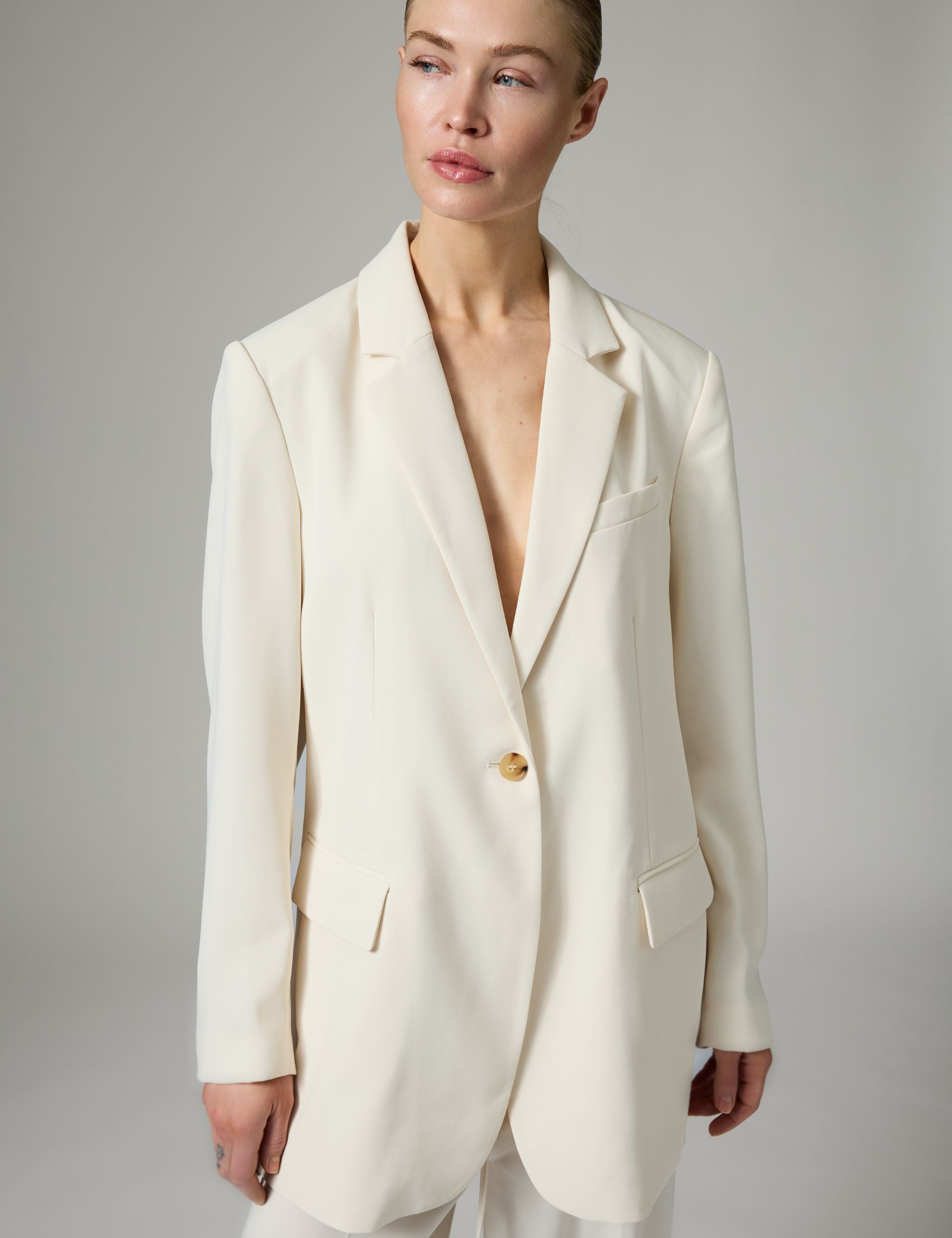 DAY Birger ét Mikkelsen Elton - Classic Gabardine Blazer 01002 Ivory Shade