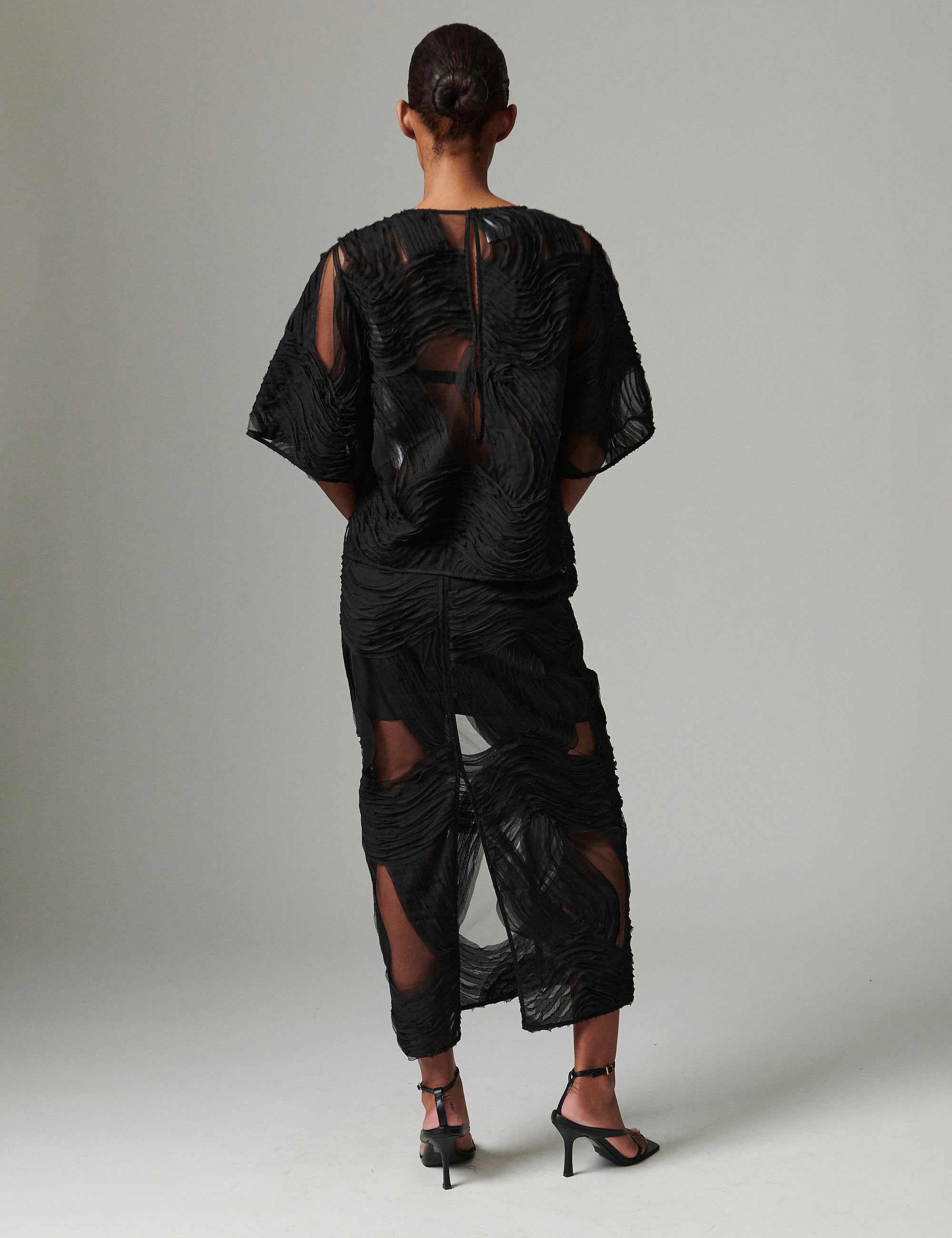 DAY Birger ét Mikkelsen Emsa - Crochet Lacy Skirt 190303 BLACK