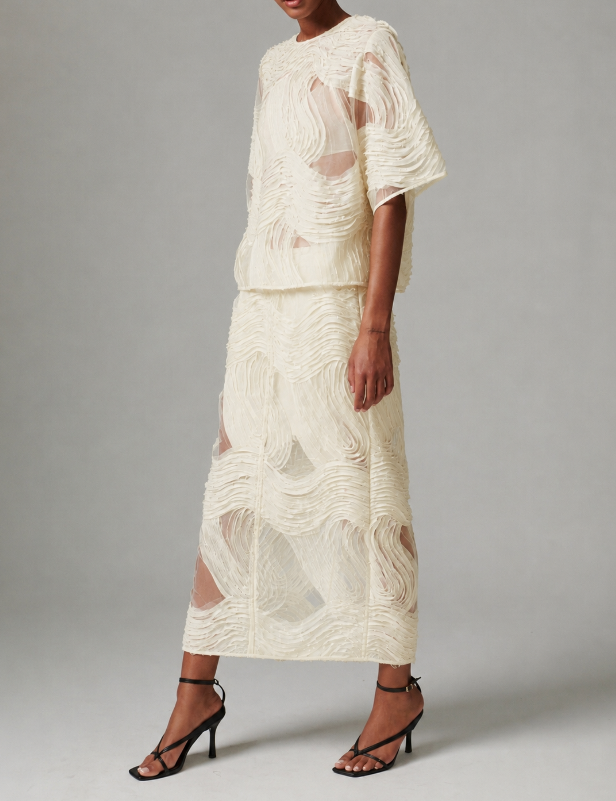 DAY Birger ét Mikkelsen Emsa - Crochet Lacy - Skirt Skirt 110605 Jet Stream