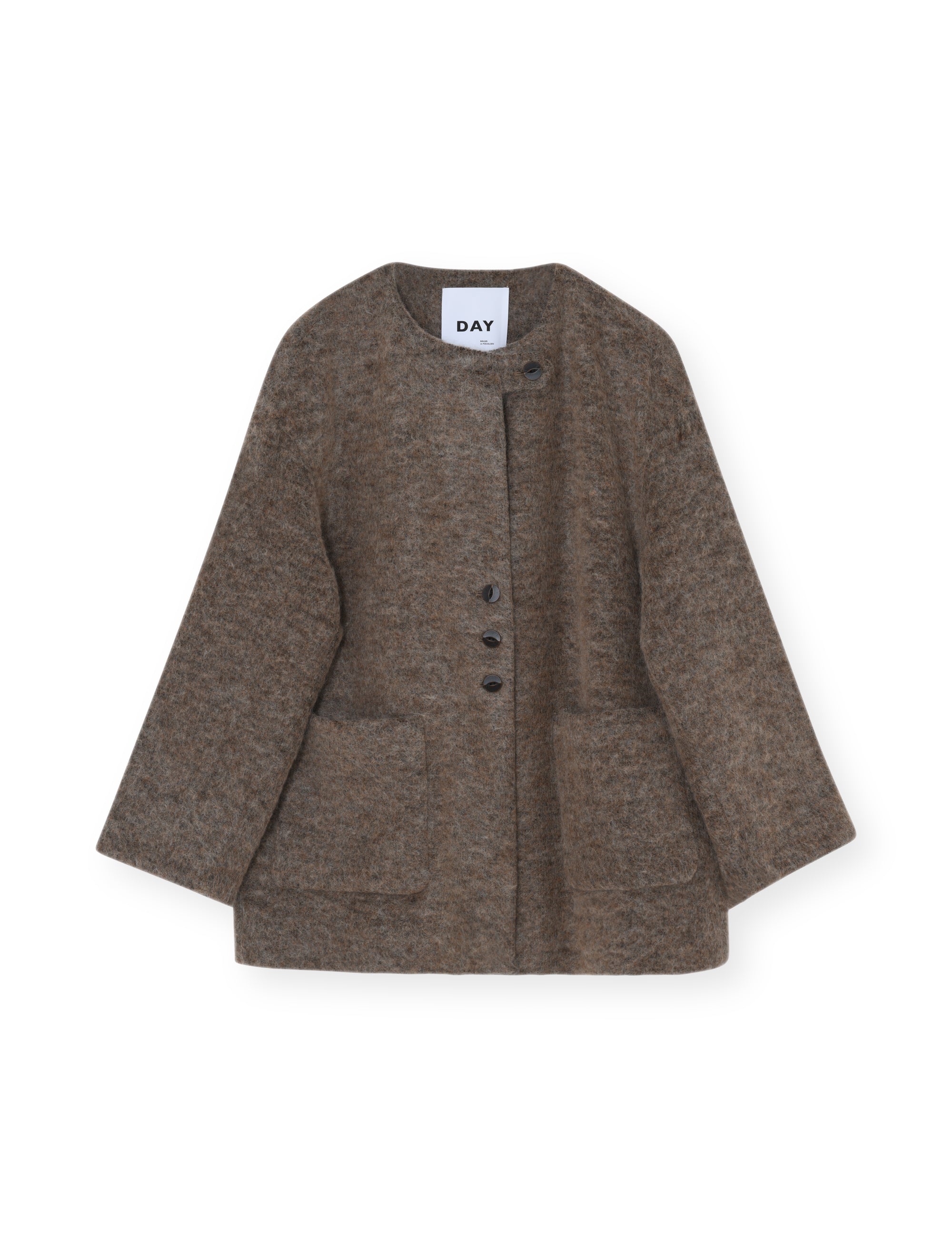 DAY Birger ét Mikkelsen Flussy - Mohair Wool - Jacket Jacket 500086 DARK BROWN