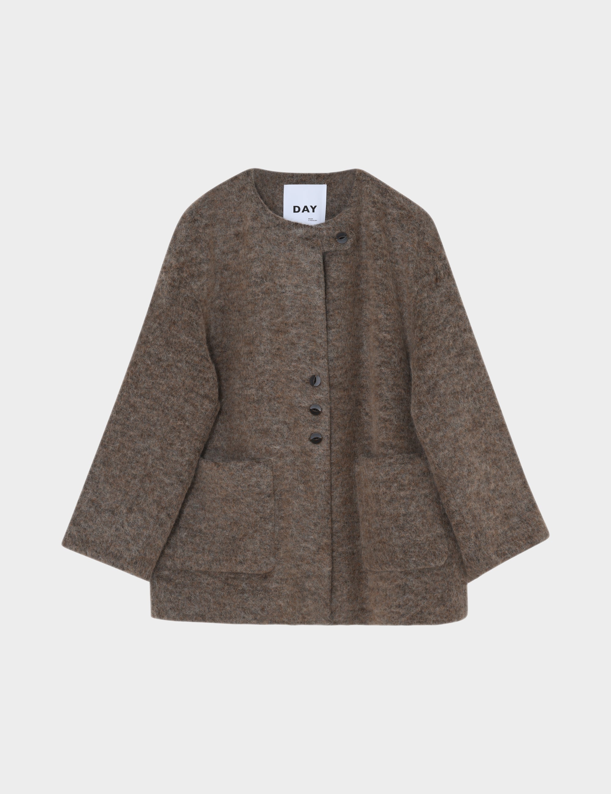 DAY Birger ét Mikkelsen Flussy - Mohair Wool - Jacket Jacket 500086 DARK BROWN